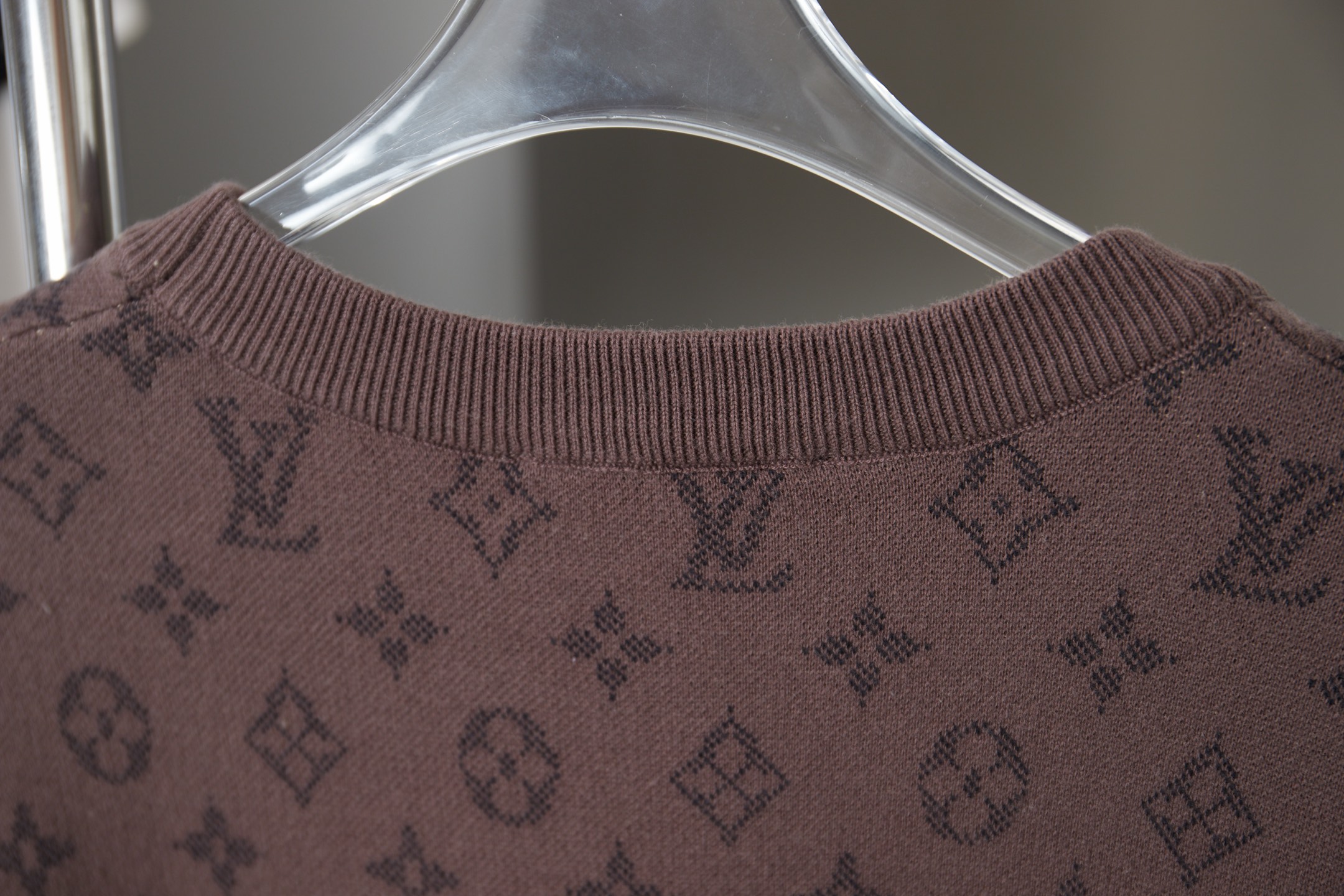Louis Vuitton Lv Damier 暗纹渐变提花圆领短袖T恤衫