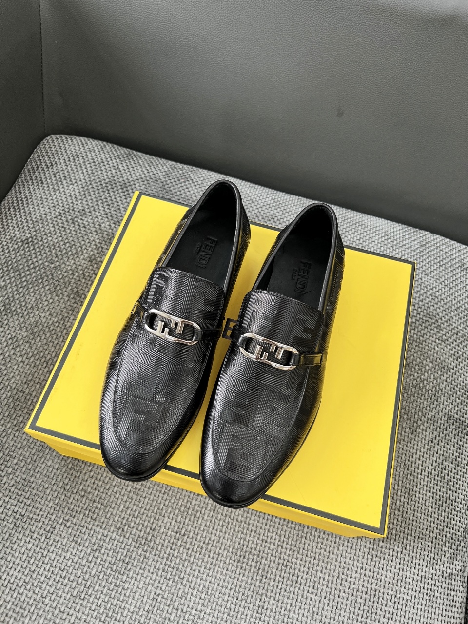 Fendi Style Black Leather Men's Shoes Lookbook Reference image 2