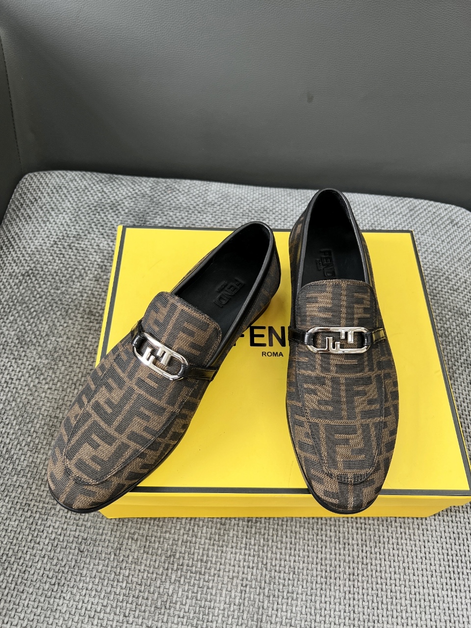 Fendi Style Black Leather Men's Shoes Lookbook Reference image 2