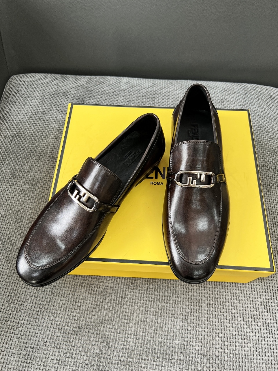 Fendi Style Black Leather Men's Shoes Lookbook Reference image 2