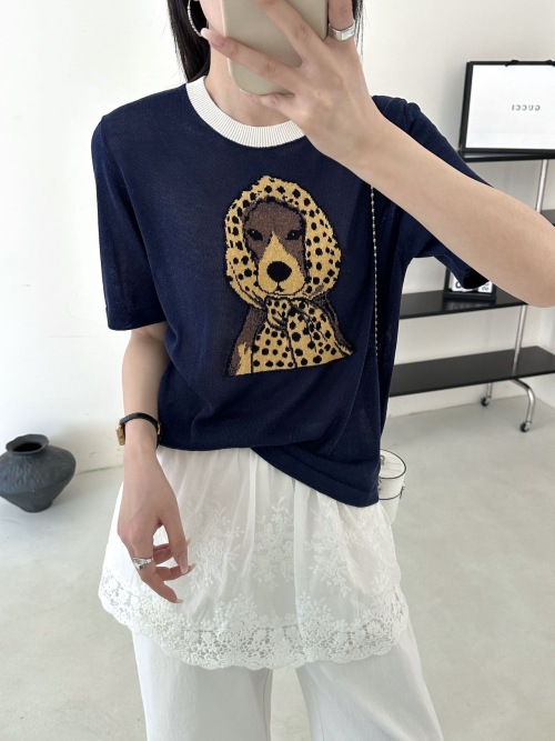 Korean Style Loose Fit Cartoon Print Short Sleeve T-Shirt - Trendy Top 1 Korean Style Loose Fit Cartoon Print Short Sleeve T-Shirt - Trendy Top