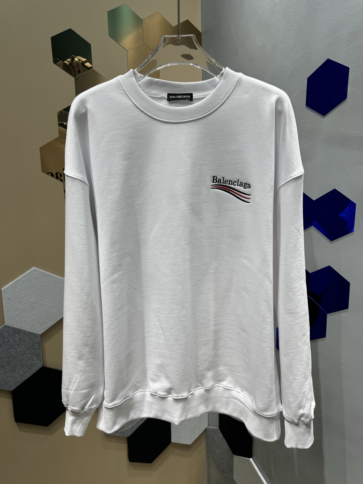 P110 BALENCI*GA París 2025 Nueva Sudadera de Manga Larga de Otoño/Invierno Bordado de Letras Clásico + Estampado Tejido…