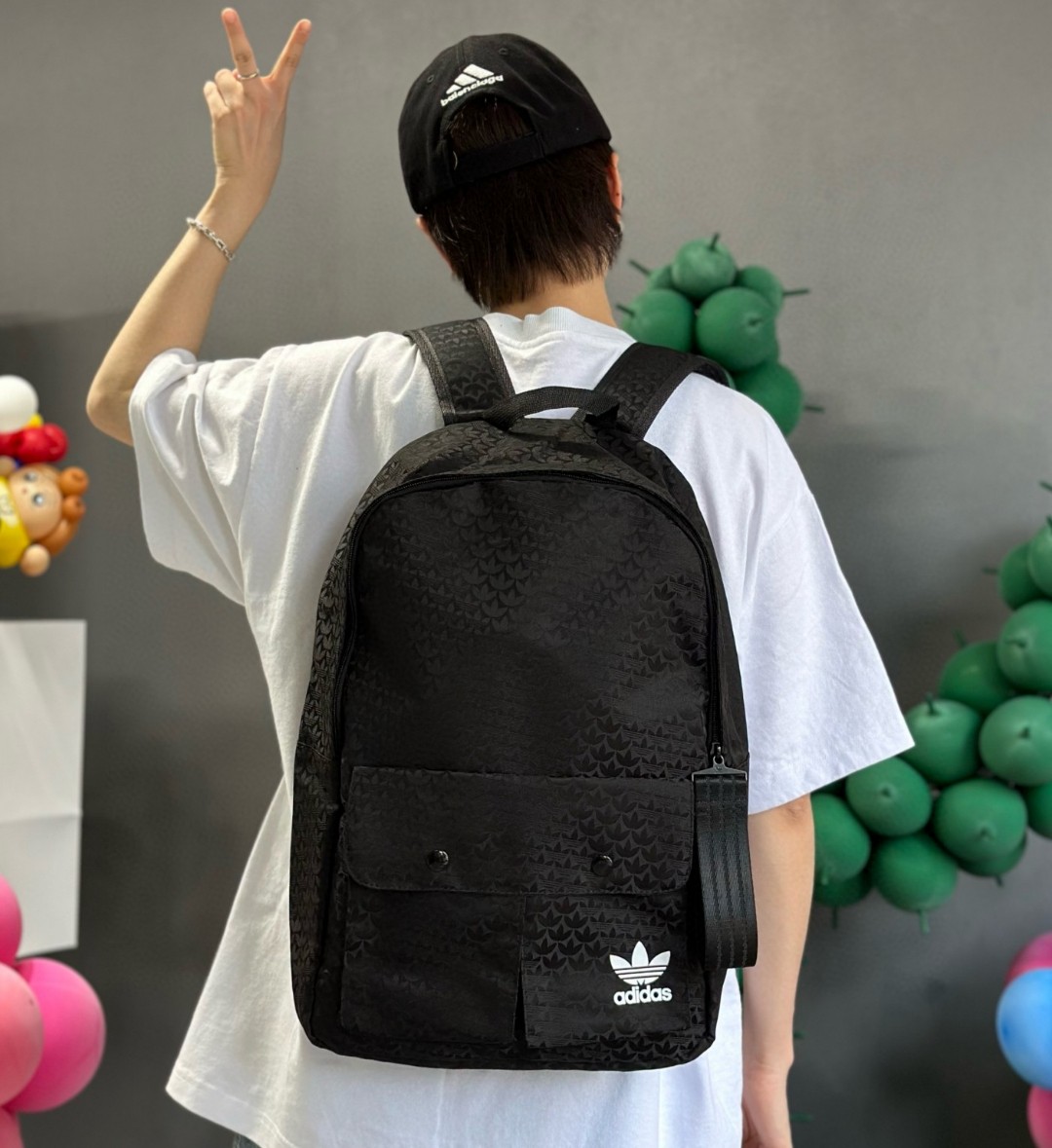 Adidas Originals All-Over Print Backpack / Shoulder Bag, Unisex Student - Bag