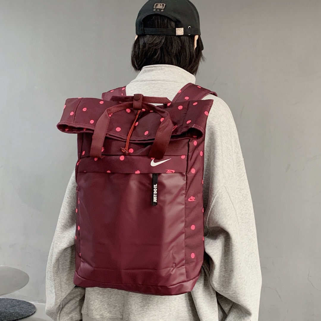 Nike Roll-Top Backpack & Tote Bag / Unisex Student Schoolbag - Bag
