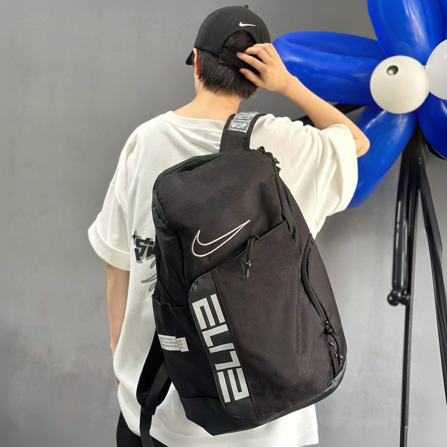 Nike Air Cushion Embroidered Swoosh Elite Backpack / Large-Capacity - Bag 7