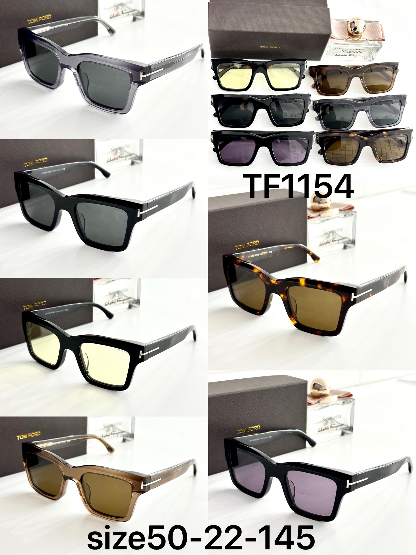 TOM FORD Sunglasses TF1154 Acetate Square