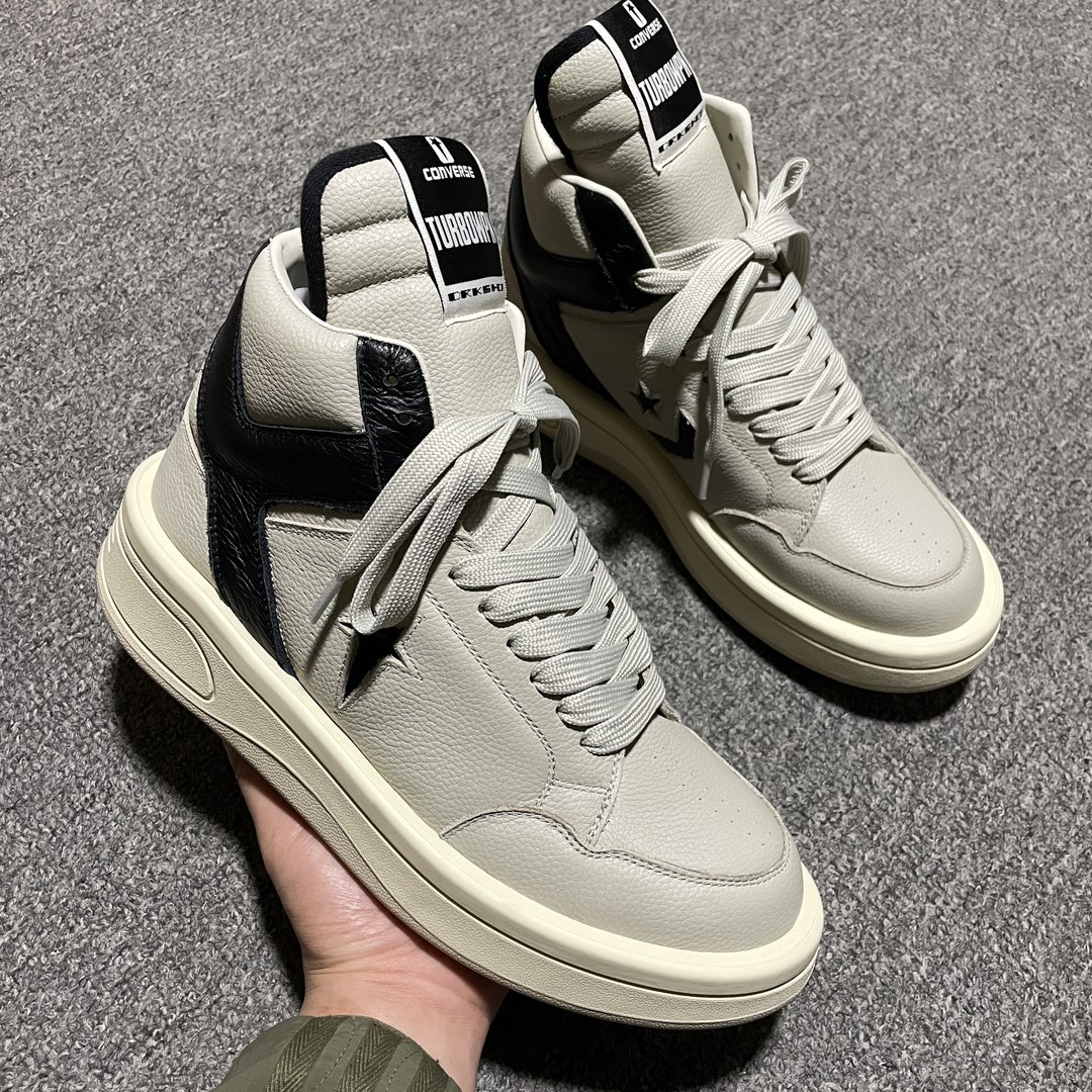  纯原 Converse x Rickowens x瑞克欧文斯匡威联名 厚底高帮休闲板鞋 平台外贸 高端