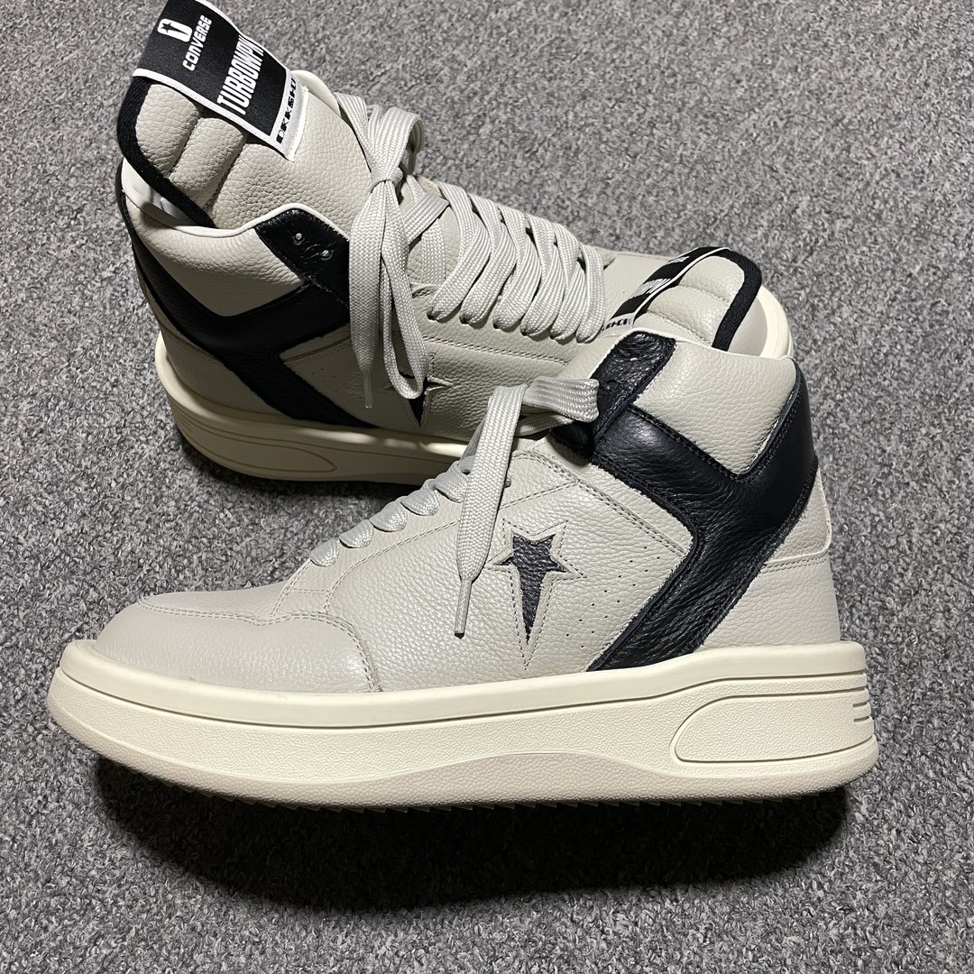  纯原 Converse x Rickowens x瑞克欧文斯匡威联名 厚底高帮休闲板鞋 平台外贸 高端