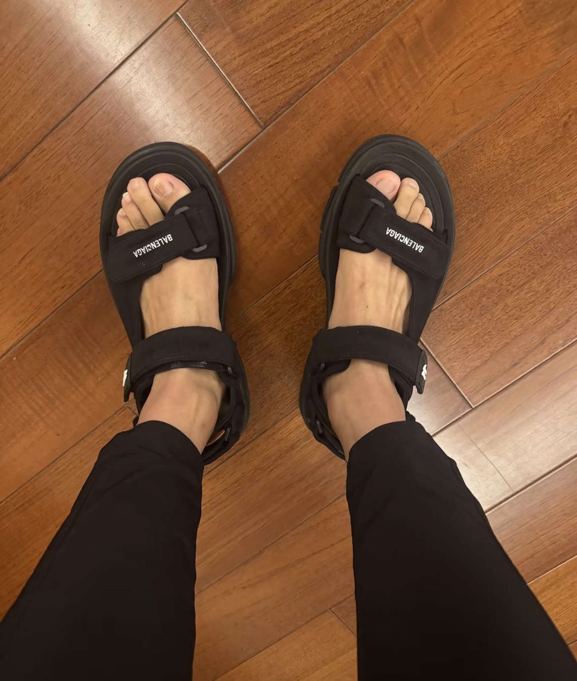 Balenciaga Tourist Fabric Velcro Beach Sandals - Shoe 6