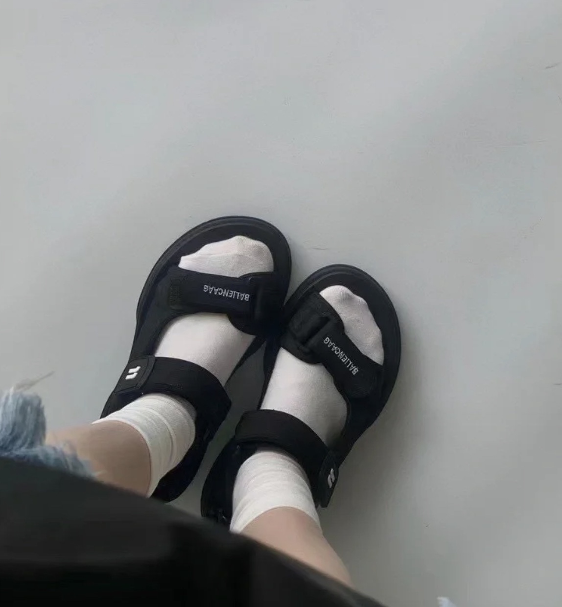 Balenciaga Tourist Fabric Velcro Beach Sandals - Shoe 7