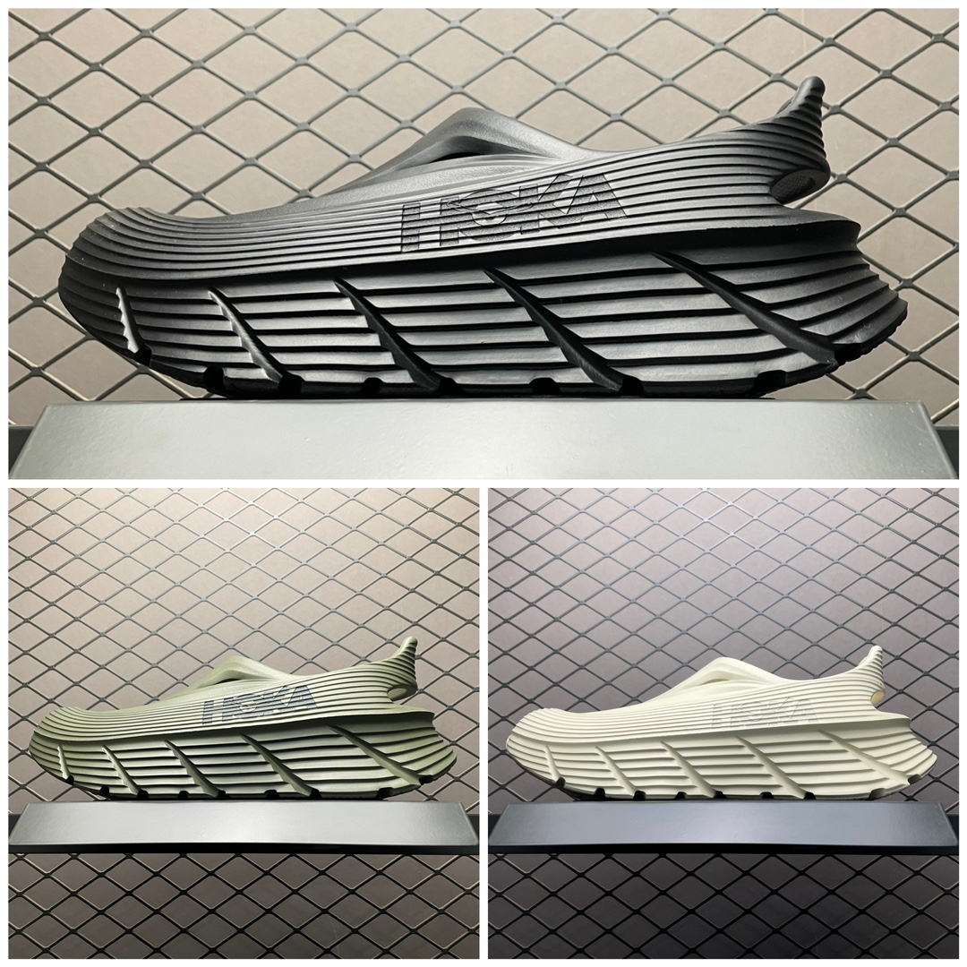   莞产原厂品质 HOKA ONE ONE 舒适休闲 超轻超弹力厚底轻量休闲凉鞋 包头拖鞋 洞洞鞋 原版