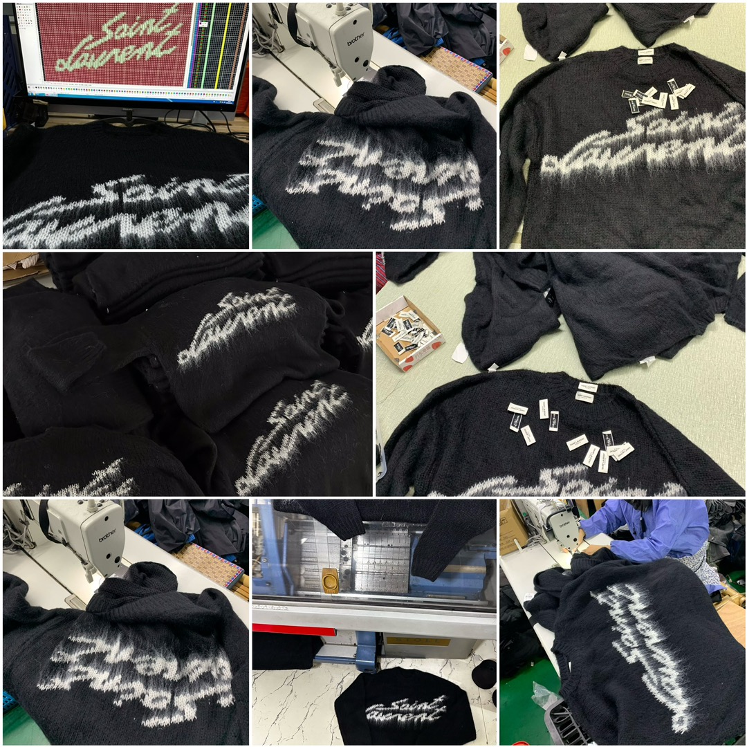 图片[9]-S# YSL 圣罗兰 海马毛 提花字母毛衣 真正原版购回开发打版 高端零售专供 品质保证 100%放心出街 尺码：S M L-选品中心