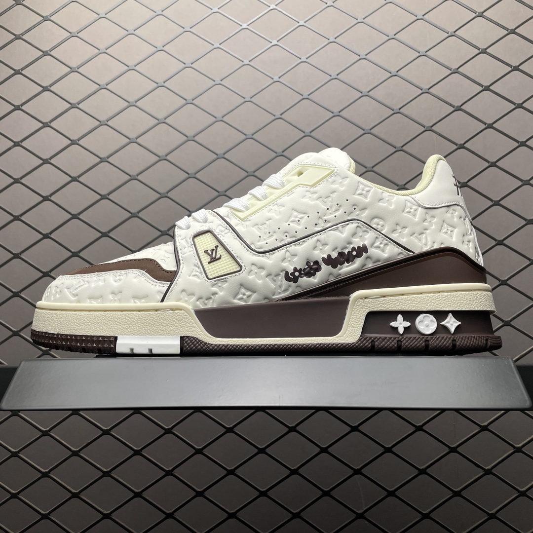 💰850 Tyler x Louis Vuitton 路易威登 LV Trainer 聯名款低幫休閒板鞋 私人訂單 原版開發 高階零售 外貿充正專供 原版購入開發 ZP級全套包裝 完美楦型 正確卡色 大底TPU 質感媲美原版 品質可吊打市