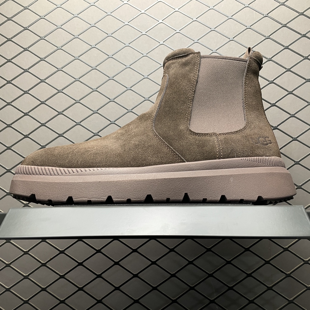 平台外贸专供 UGG Burleigh Chelsea 切尔西 男士高帮雪地靴 1152050 十年品牌制鞋代工厂生产线出品 注重每一处细节 隆丰A级真羊皮毛一体 完全遵循ZP工艺流程打造 尺码：40 41 42 43 44 45-选品中心