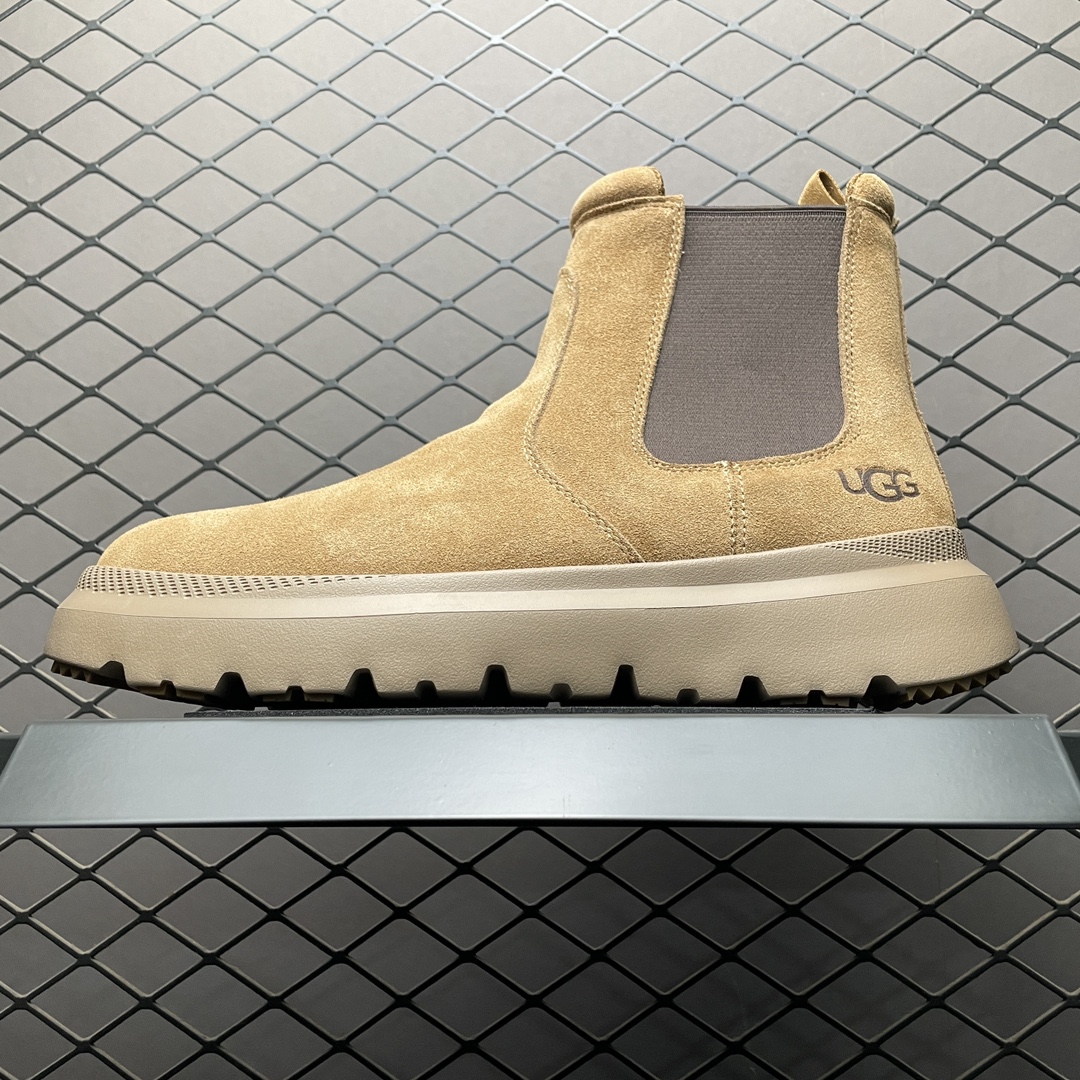 平台外贸专供 UGG Burleigh Chelsea 切尔西 男士高帮雪地靴 1152050 十年品牌制鞋代工厂生产线出品 注重每一处细节 隆丰A级真羊皮毛一体 完全遵循ZP工艺流程打造 尺码：40 41 42 43 44 45-选品中心