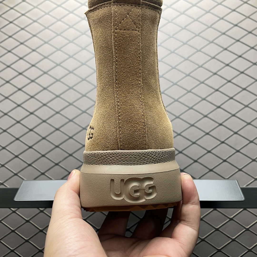 图片[2]-平台外贸专供 UGG Burleigh Chelsea 切尔西 男士高帮雪地靴 1152050 十年品牌制鞋代工厂生产线出品 注重每一处细节 隆丰A级真羊皮毛一体 完全遵循ZP工艺流程打造 尺码：40 41 42 43 44 45-选品中心