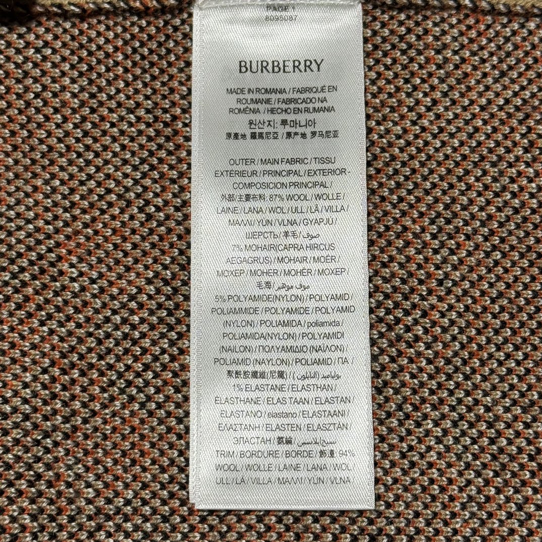 图片[5]-S# BBR 巴宝莉 格纹拉链羊毛毛衣 高端零售专供 真正原版开发 品质保证 100%放心出街 尺码：S M L XL-选品中心