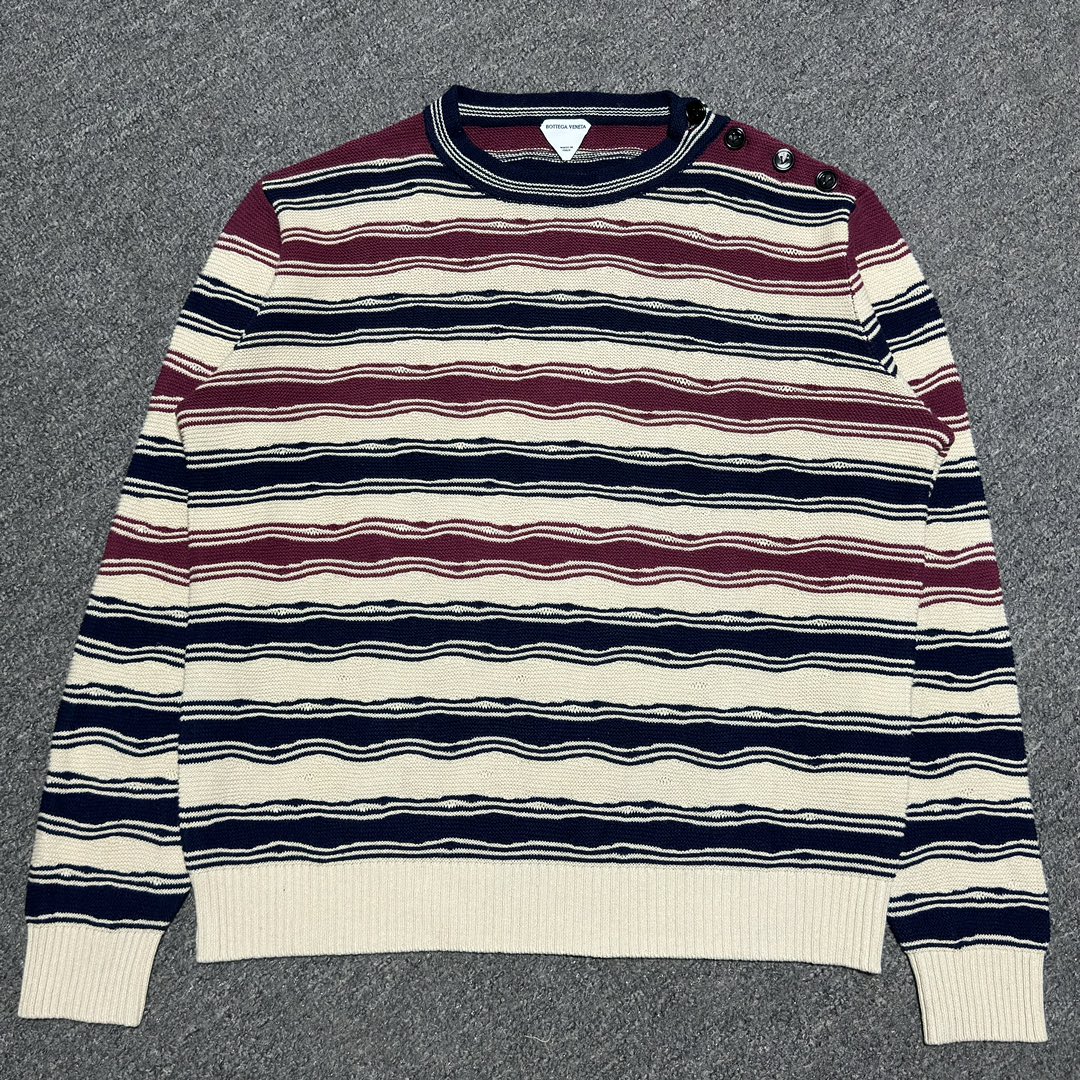 S# BV 葆蝶家 三色条纹针织毛衣 高端零售专供 真正原版开发 品质保证 100%放心出街 尺码：S M L XL-选品中心