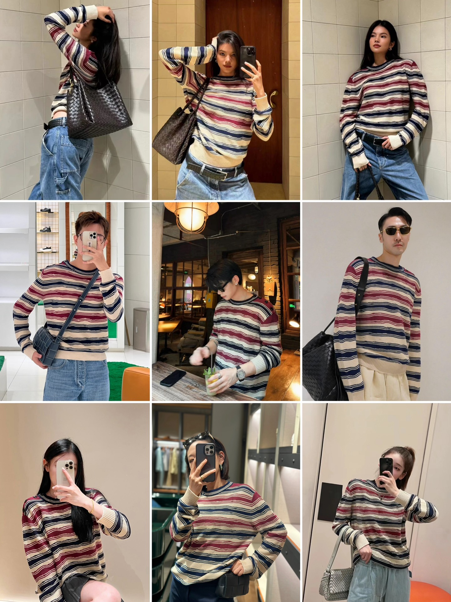 图片[7]-S# BV 葆蝶家 三色条纹针织毛衣 高端零售专供 真正原版开发 品质保证 100%放心出街 尺码：S M L XL-选品中心