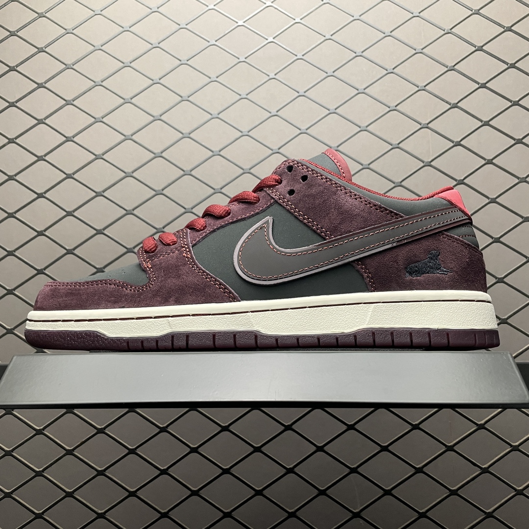 Riot Skateshop x Nike SB Dunk Low Burgundy Skateboarding Shoes FZ1289-200 2 i1732385446 4453 7