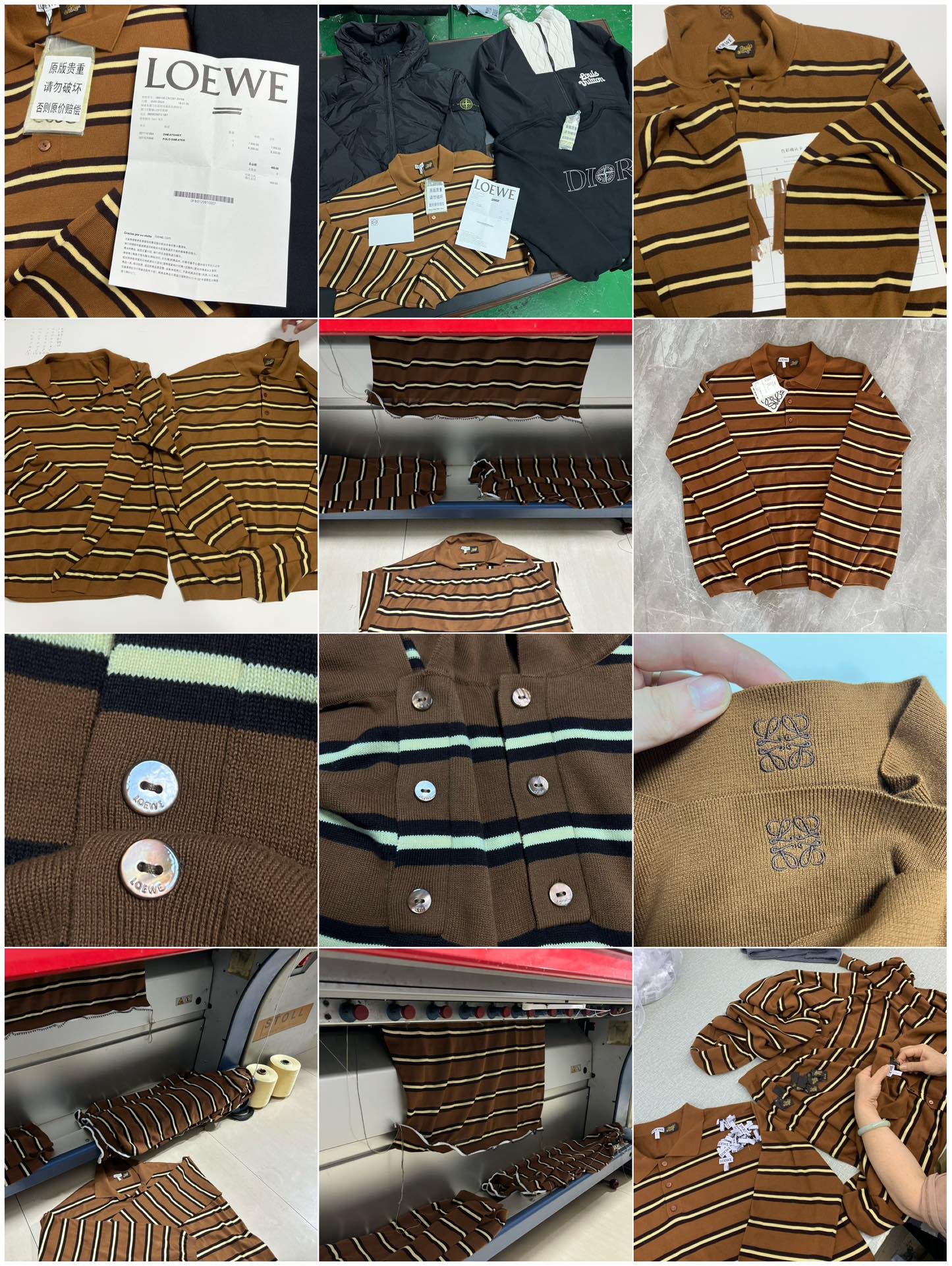 图片[7]-S# LOE 罗意威 条纹针织POLO长袖 真正原版开发 高端零售专供 品质保证 100%放心出街 尺码：S M L-选品中心