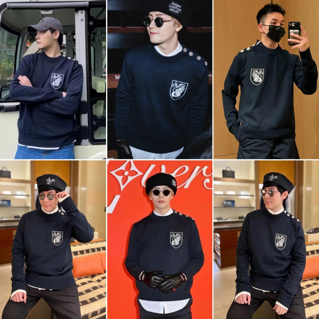 图片[9]-S# LV 海螺 四排扣 高捻毛毛衣 真正原版开发 高端零售专供 品质保证 100%放心出街 尺码：S M L XL-选品中心