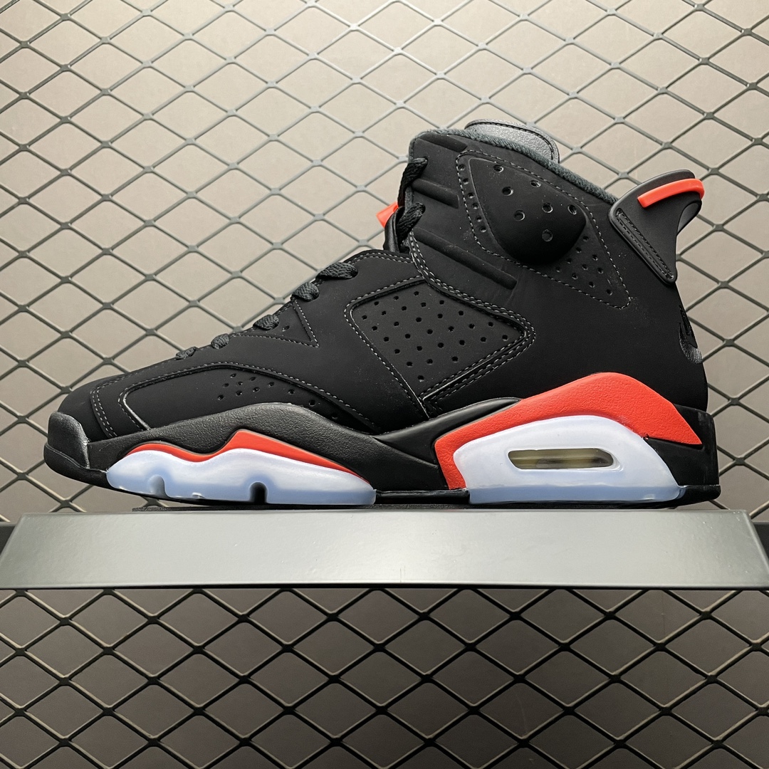 純原 Air Jordan 6 Retro 黑紅 男子文化籃球鞋 384664-060 原鞋原紙板開發 原廠材料 原檔案資料精美電繡 一眼正品既視感  水滴漏斗完美鞋型 紙板中底 鋼印 等諸多細節均一一還原 尺碼：40 40.5 41 42