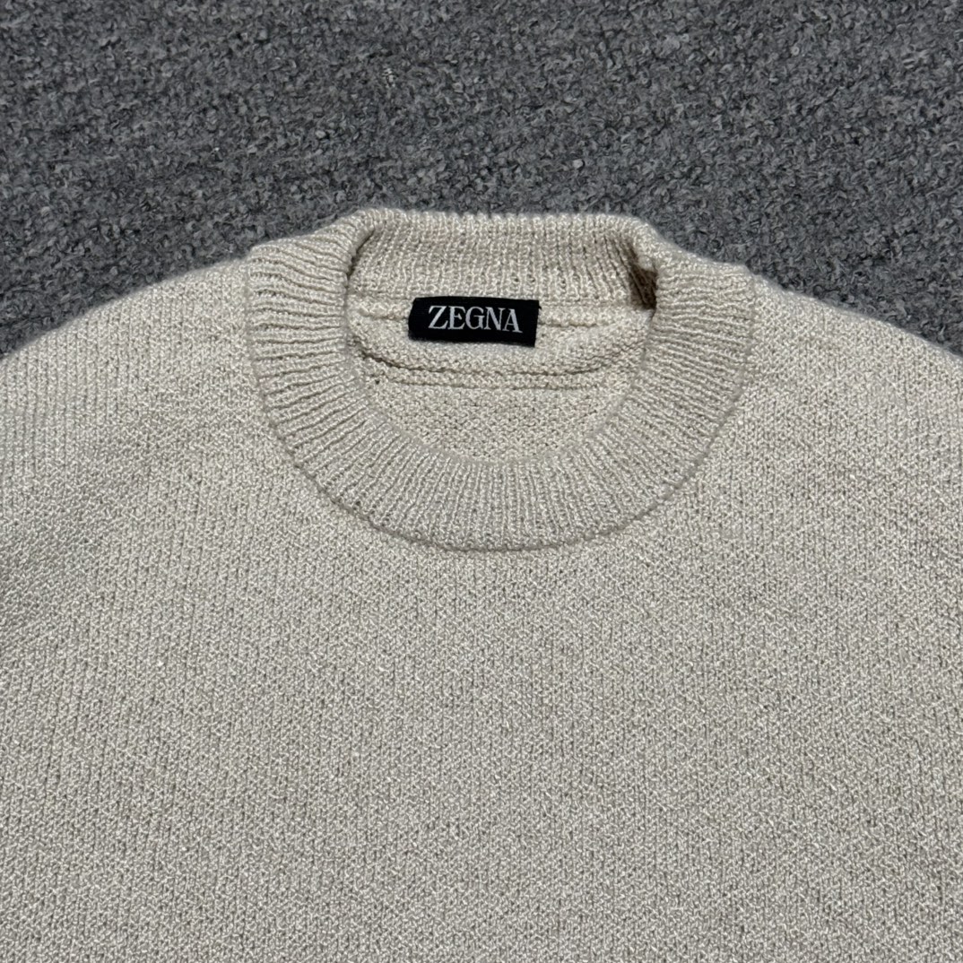 图片[2]-S# Zegna 杰尼亚 老钱风 圆领针织毛衣 真正原版购回开发打版 高端零售专供 品质保证 100%放心出街 尺码：48 50 52-选品中心