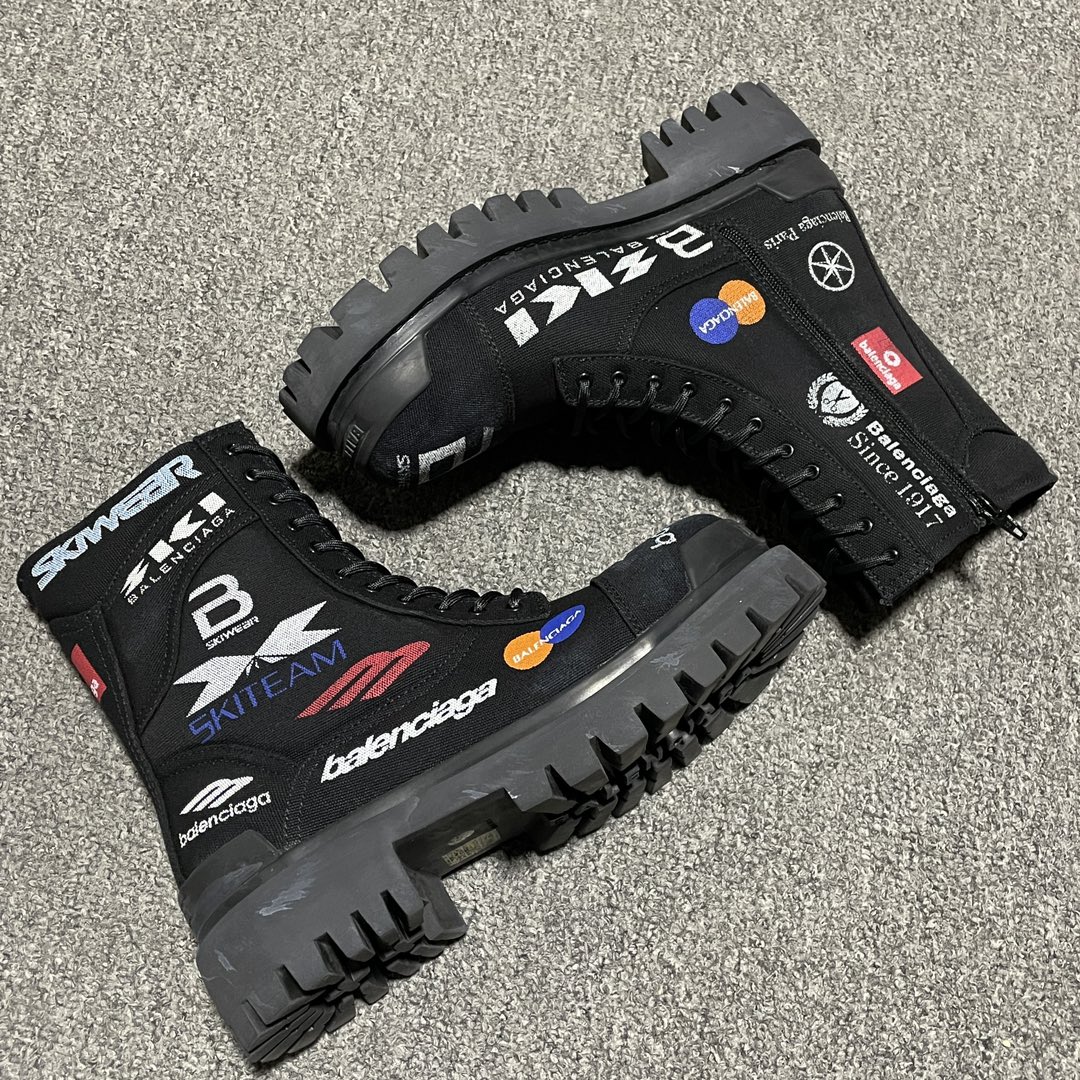 图片[6]-纯原 Balenciage 巴黎世家 Combat Strike 涂鸦高帮做旧靴 原档案原楦数据开发 高端外贸专供品质 高筒穿搭神器 鞋面采用重工水洗牛仔布 工序繁杂 经久耐穿 尺码：39 40 41 42 43 44 45 比运动鞋偏大一码-选品中心