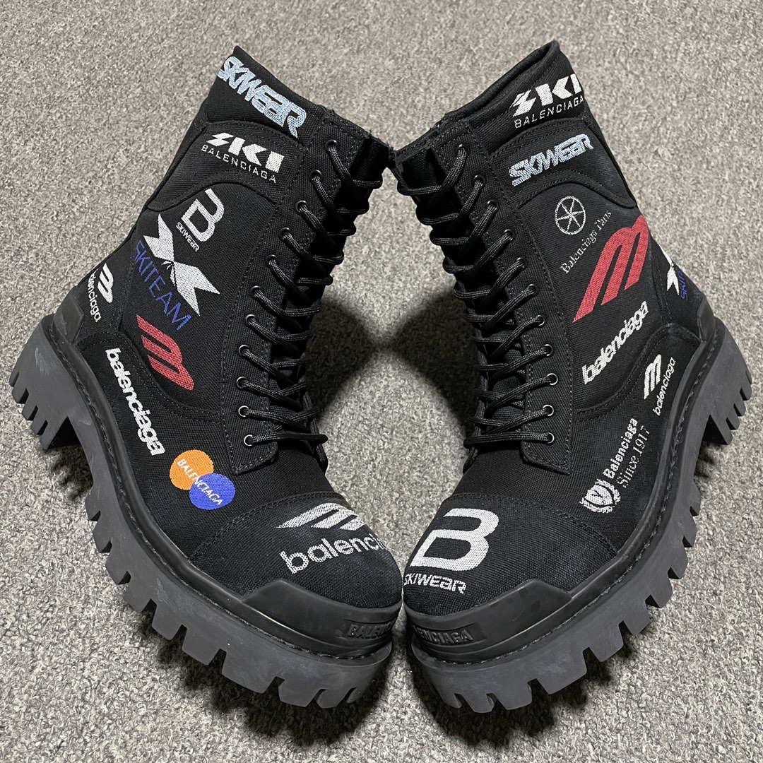 图片[2]-纯原 Balenciage 巴黎世家 Combat Strike 涂鸦高帮做旧靴 原档案原楦数据开发 高端外贸专供品质 高筒穿搭神器 鞋面采用重工水洗牛仔布 工序繁杂 经久耐穿 尺码：39 40 41 42 43 44 45 比运动鞋偏大一码-选品中心