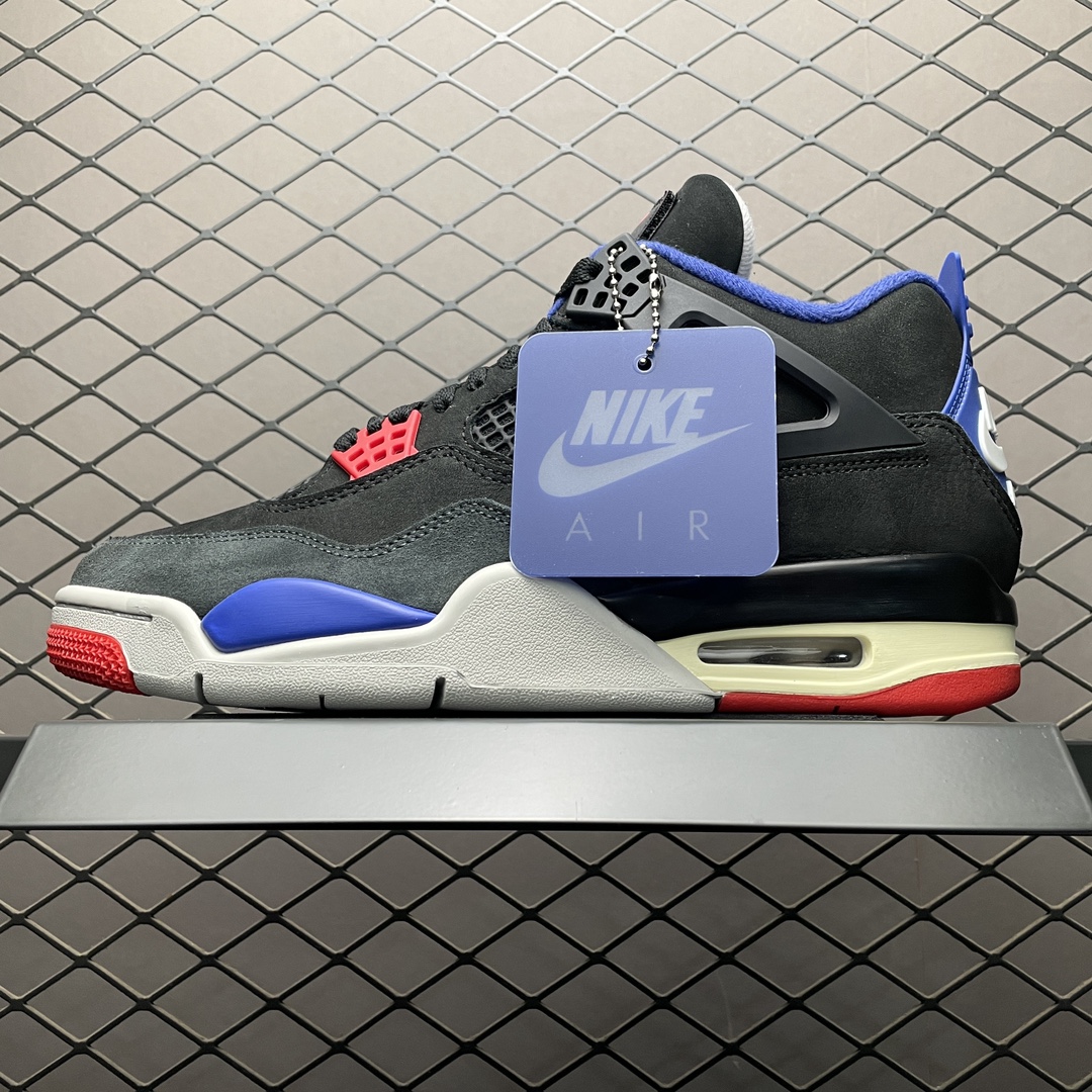 純原版本Air Jordan 4  " Laser " AJ4喬4 文化籃球鞋 黑灰藍 FV5029-083 專業AJ大廠出品 主力合作工廠 優勢供應市場 一線大廠水準 平民價格定位 全新模具開發 純正4代正確鞋型 進口頭層皮料 高畫質潔度 