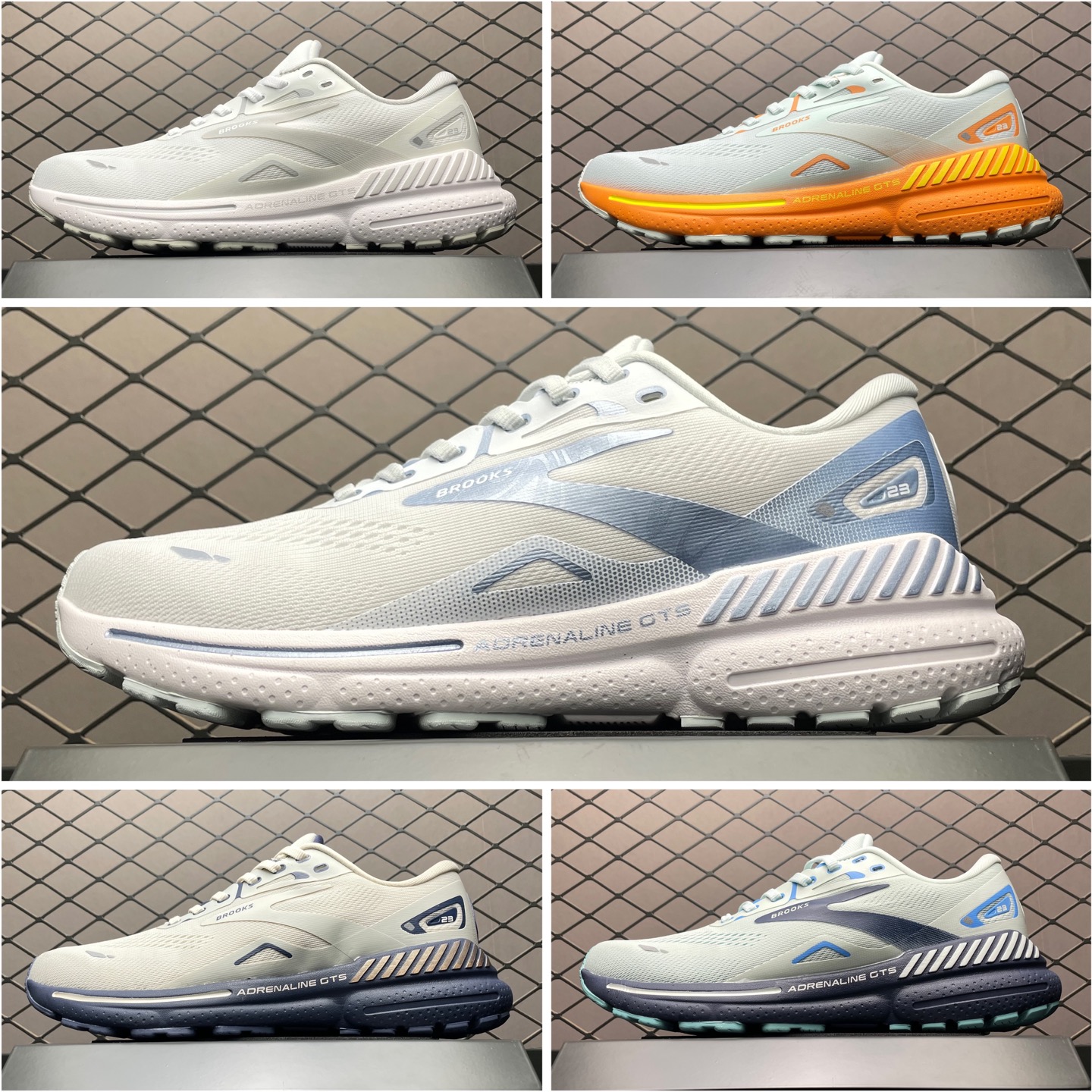   外贸热款专供 Brooks 布鲁克斯 Adrenaline GTS 23 网面运动鞋 B104 官方