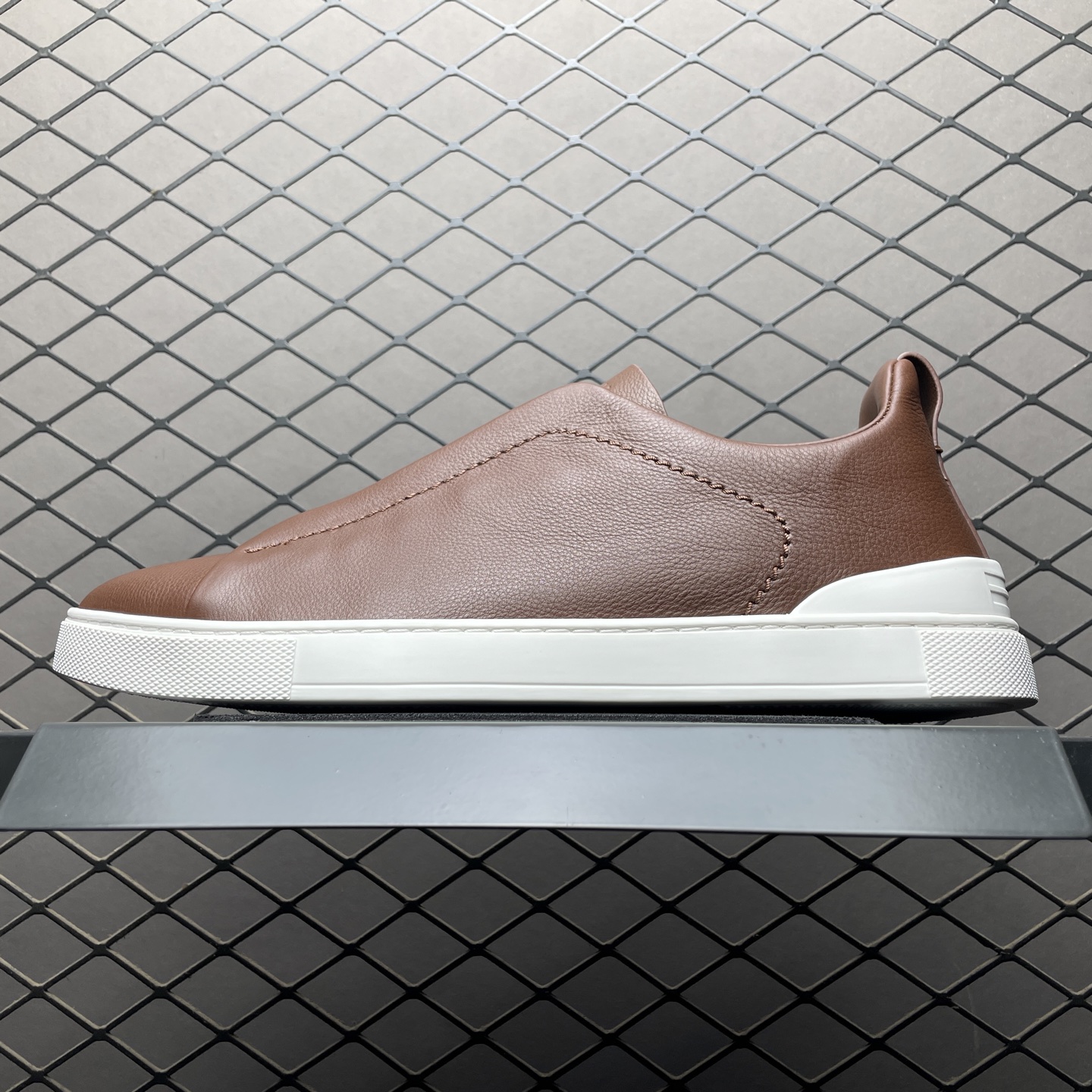 纯原 Zegna 杰尼亚 Triple Stitch 老钱风 圆头平底 低帮休闲板鞋 海淘代购充Z品质 高端外贸 平台零