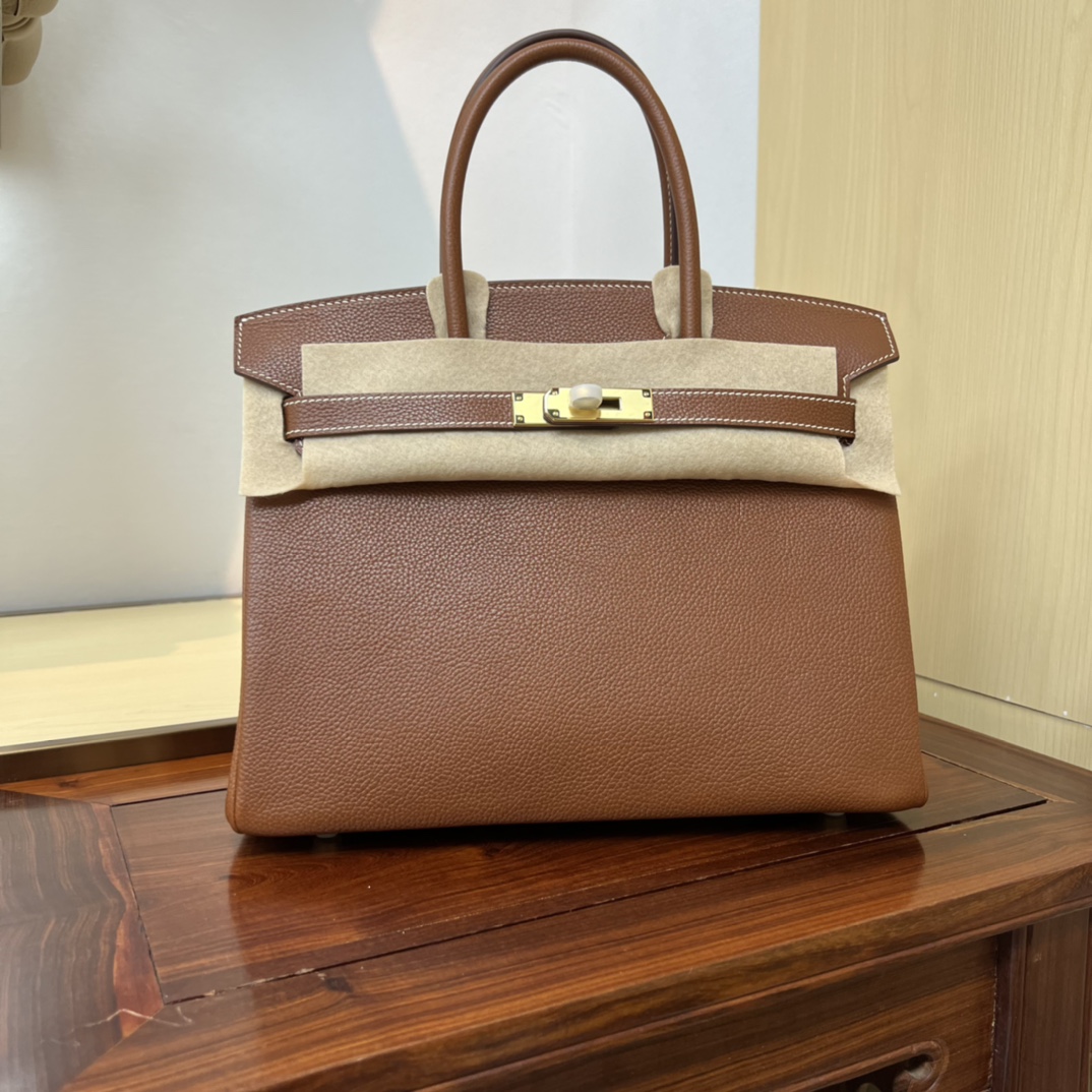 Fake AAA+
 Hermes Birkin Bags Handbags Brown Coffee Color Sewing Gold Hardware