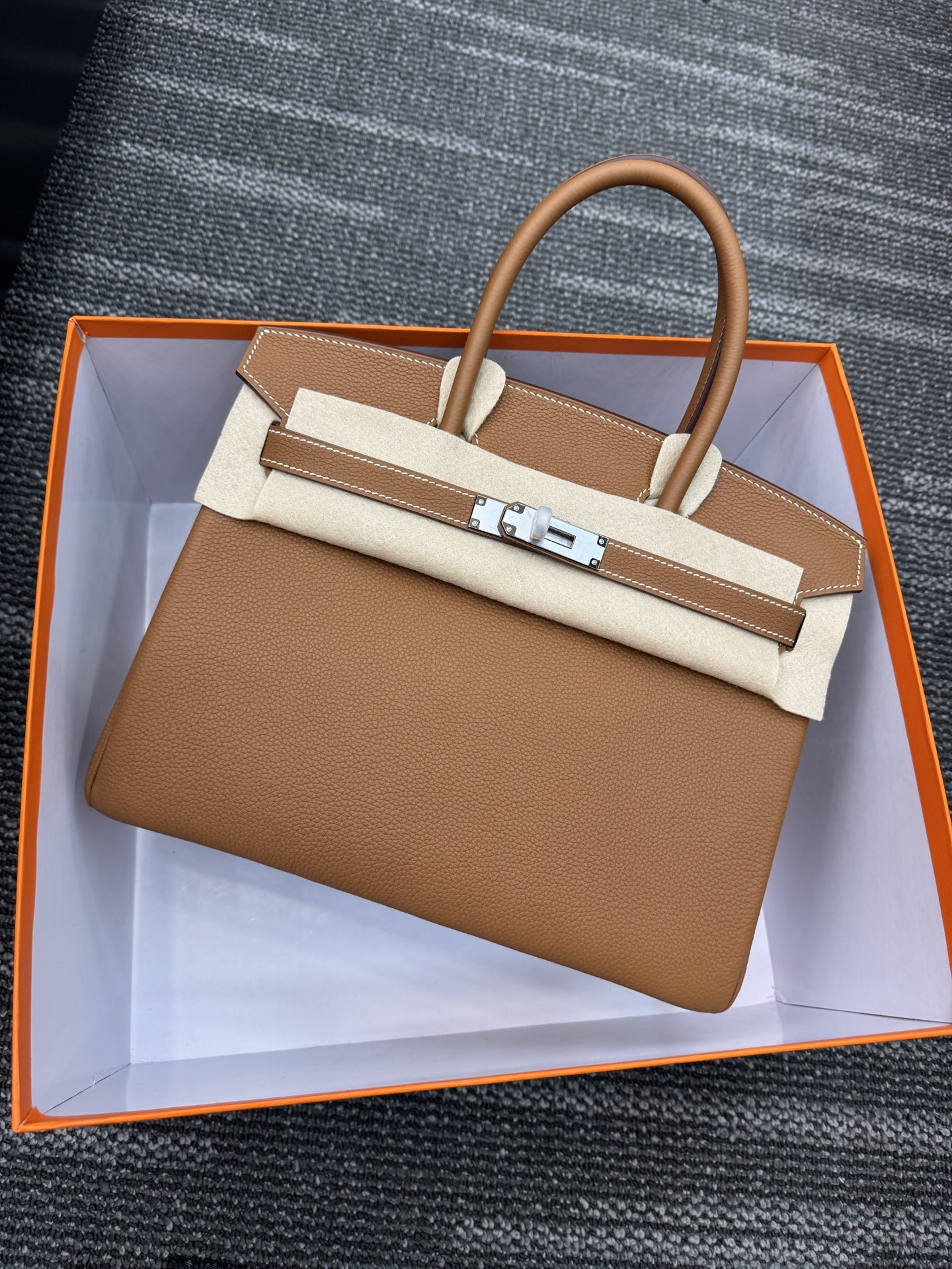 ✨BK30 marrón dorado Togo piel Birkin 30cm610. 35. 660