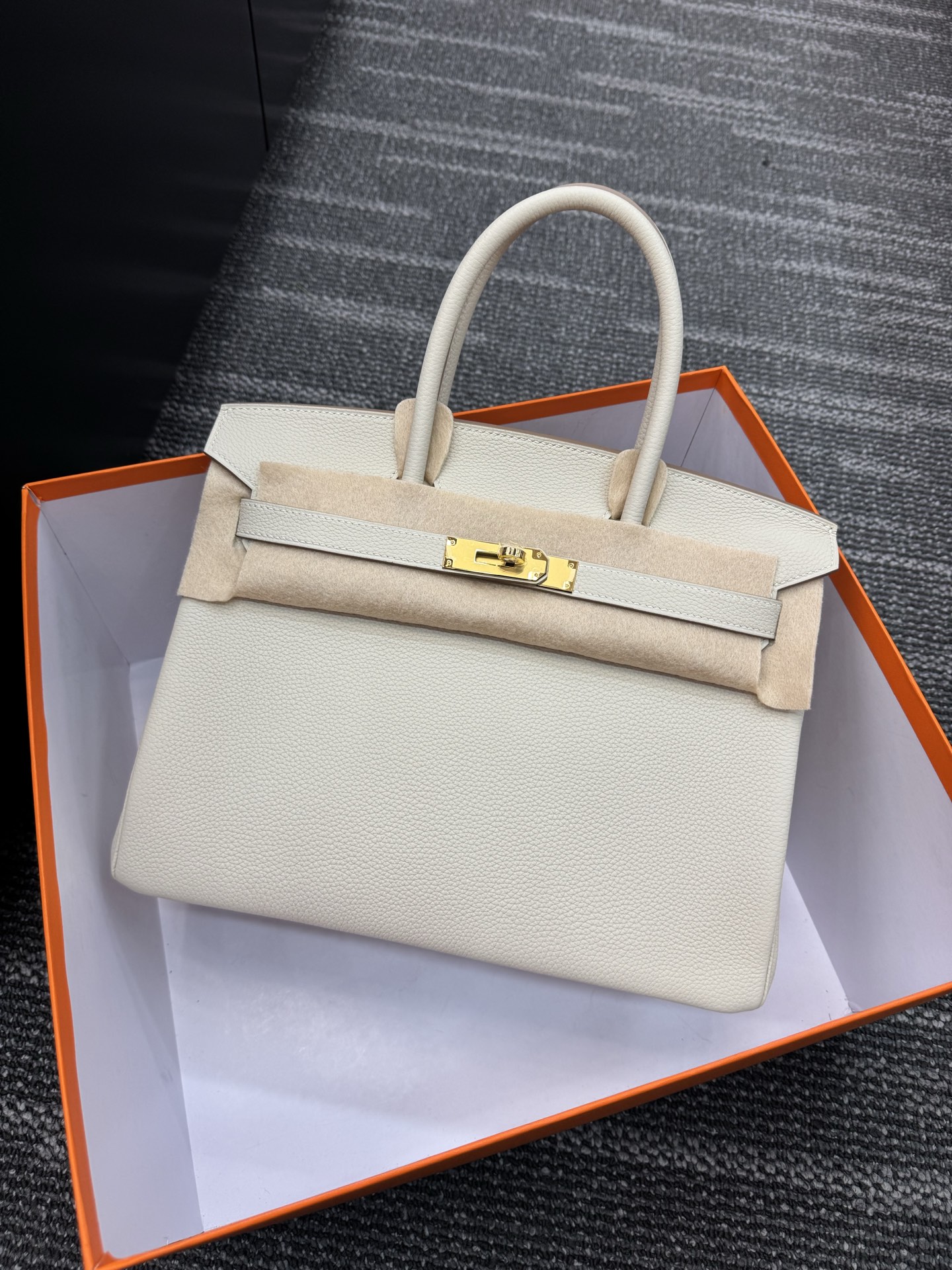 ✨BK30 batido blanco Togo piel Birkin 30c. 610. 35. 660