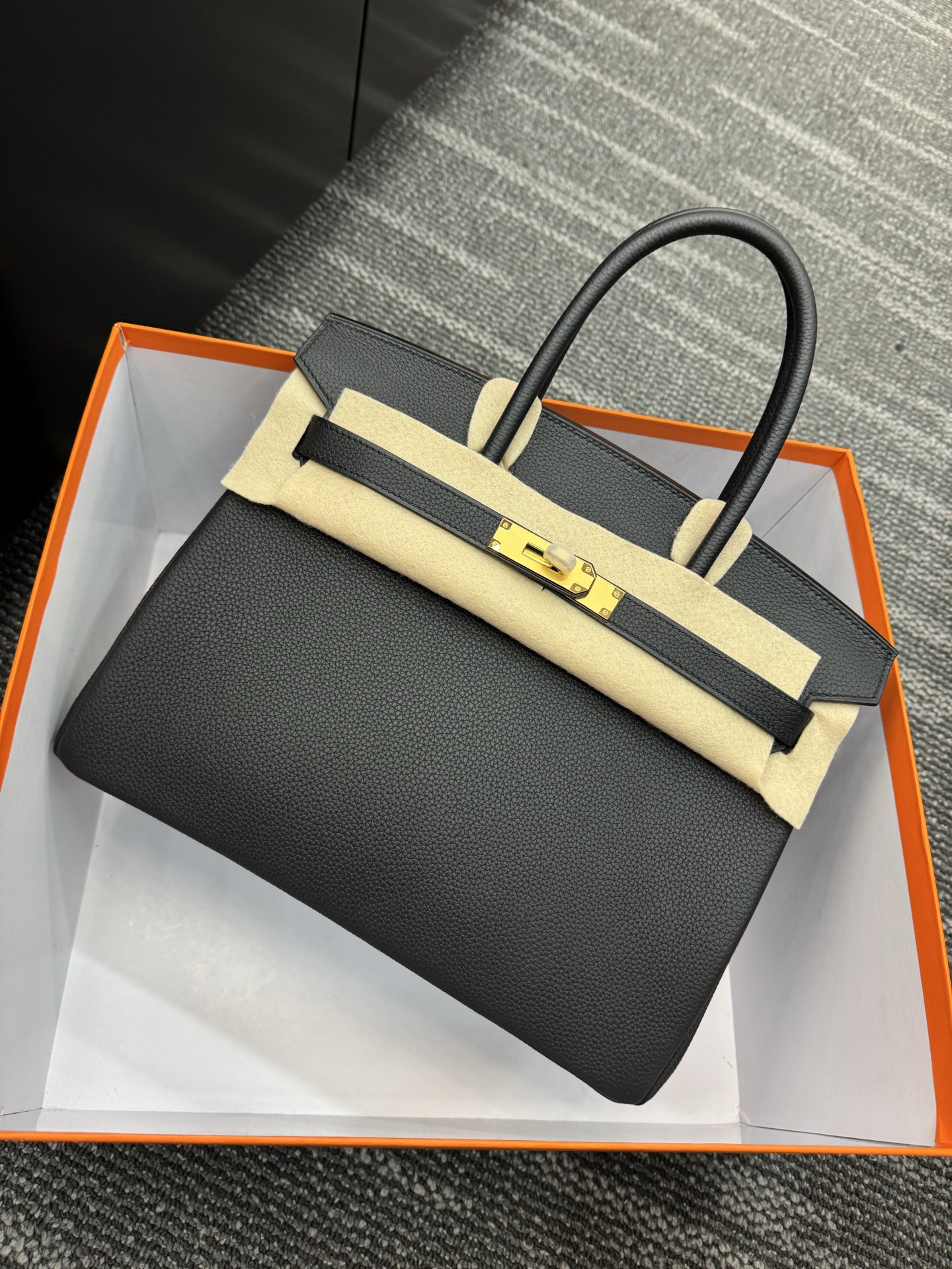 ✨BK30 negro, piel Togo Birkin 30cm 610. 35. 660