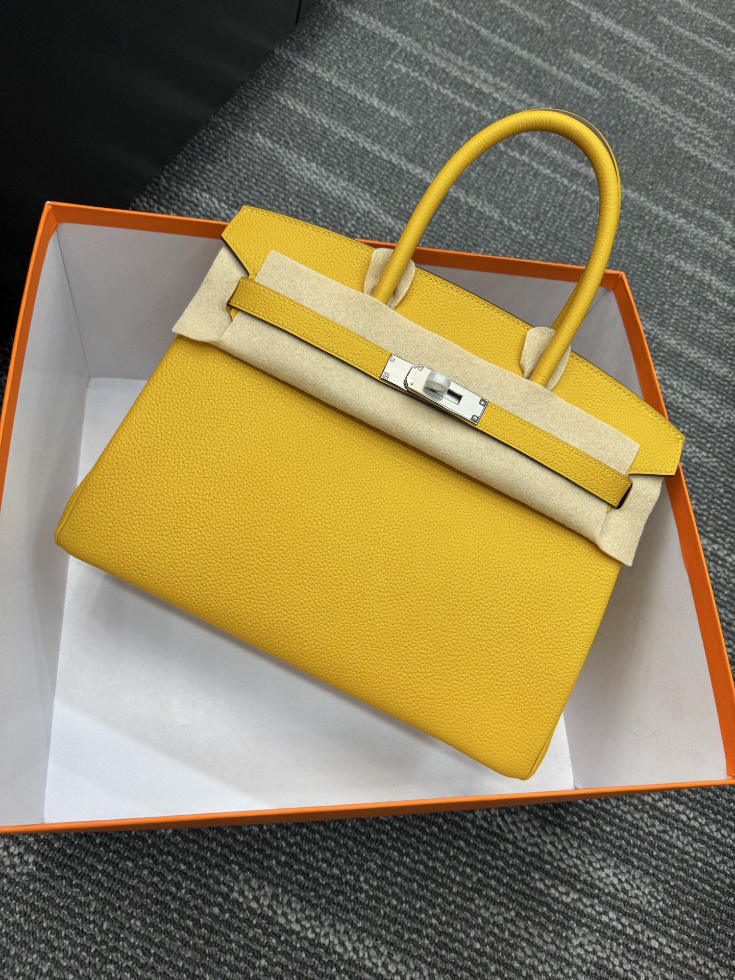 ✨BK30 ámbar amarillo Togo piel Birkin 30cm610. 35. 660