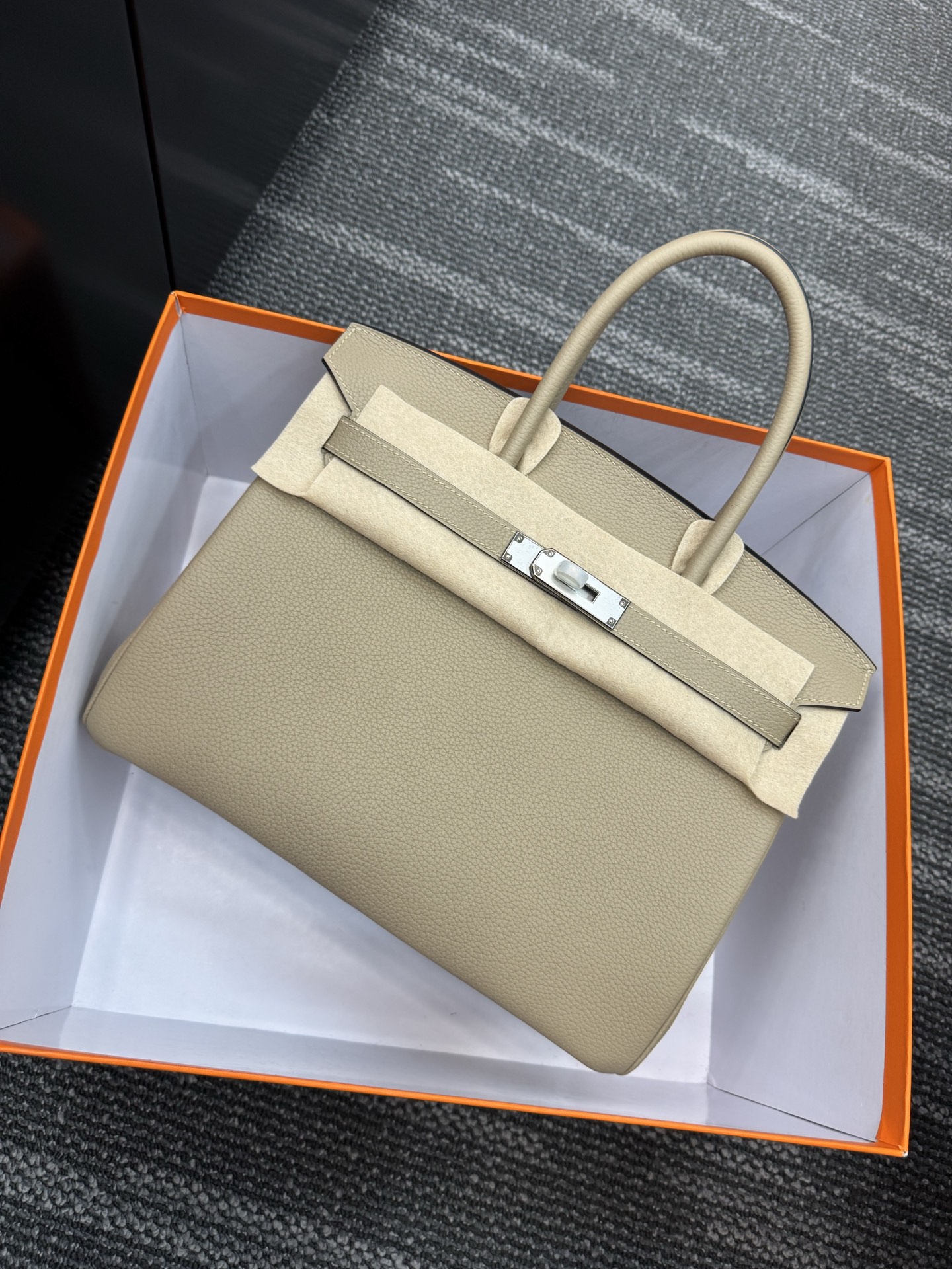 ✨BK30 gris paloma Togo piel Birkin 30cm 610.35. 660