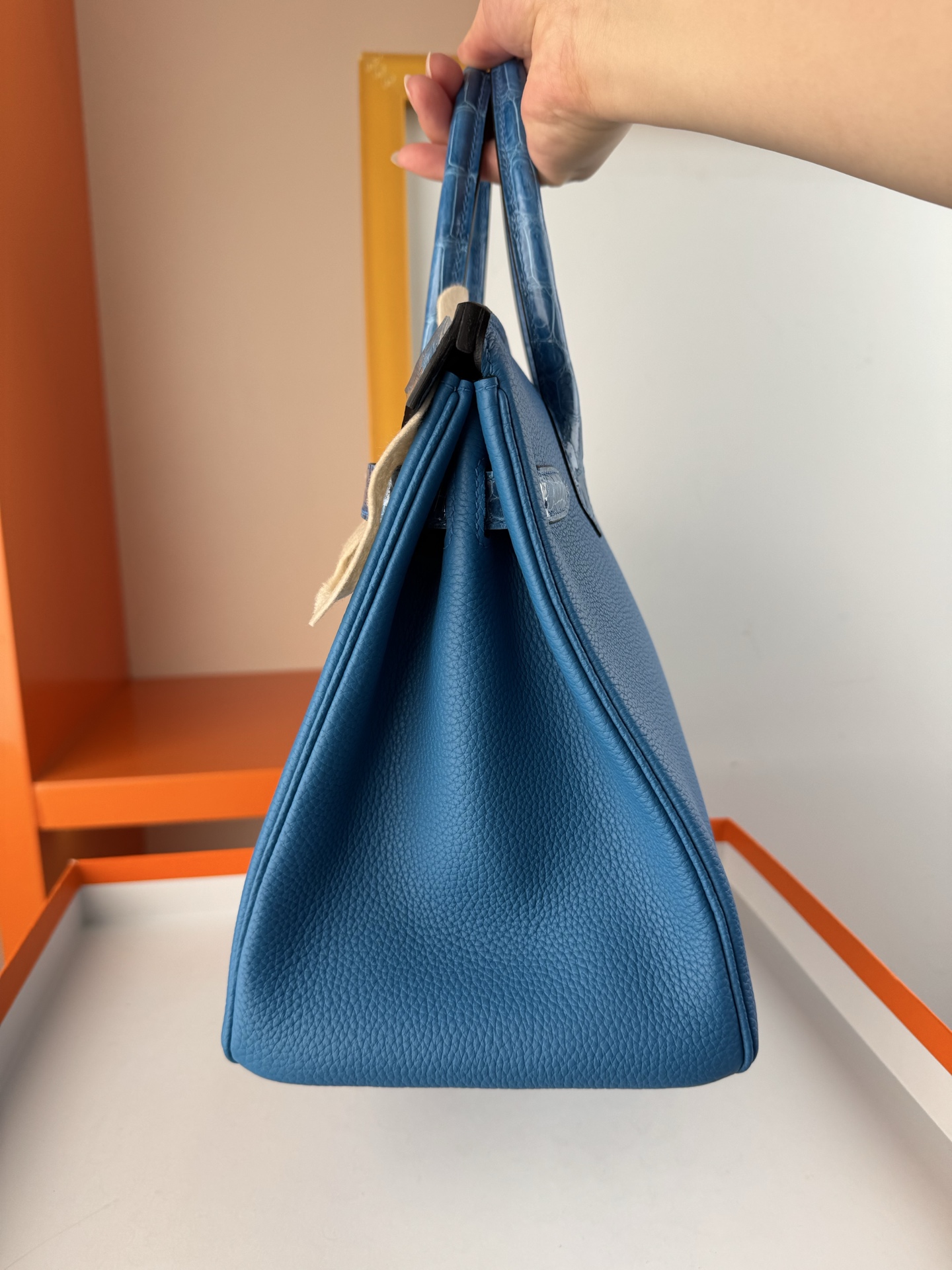 Hermès Birkin 30cm Touch Paradise Blue Togo Leather & Alligator Handbag 7 i1747725033893 4885 0 5