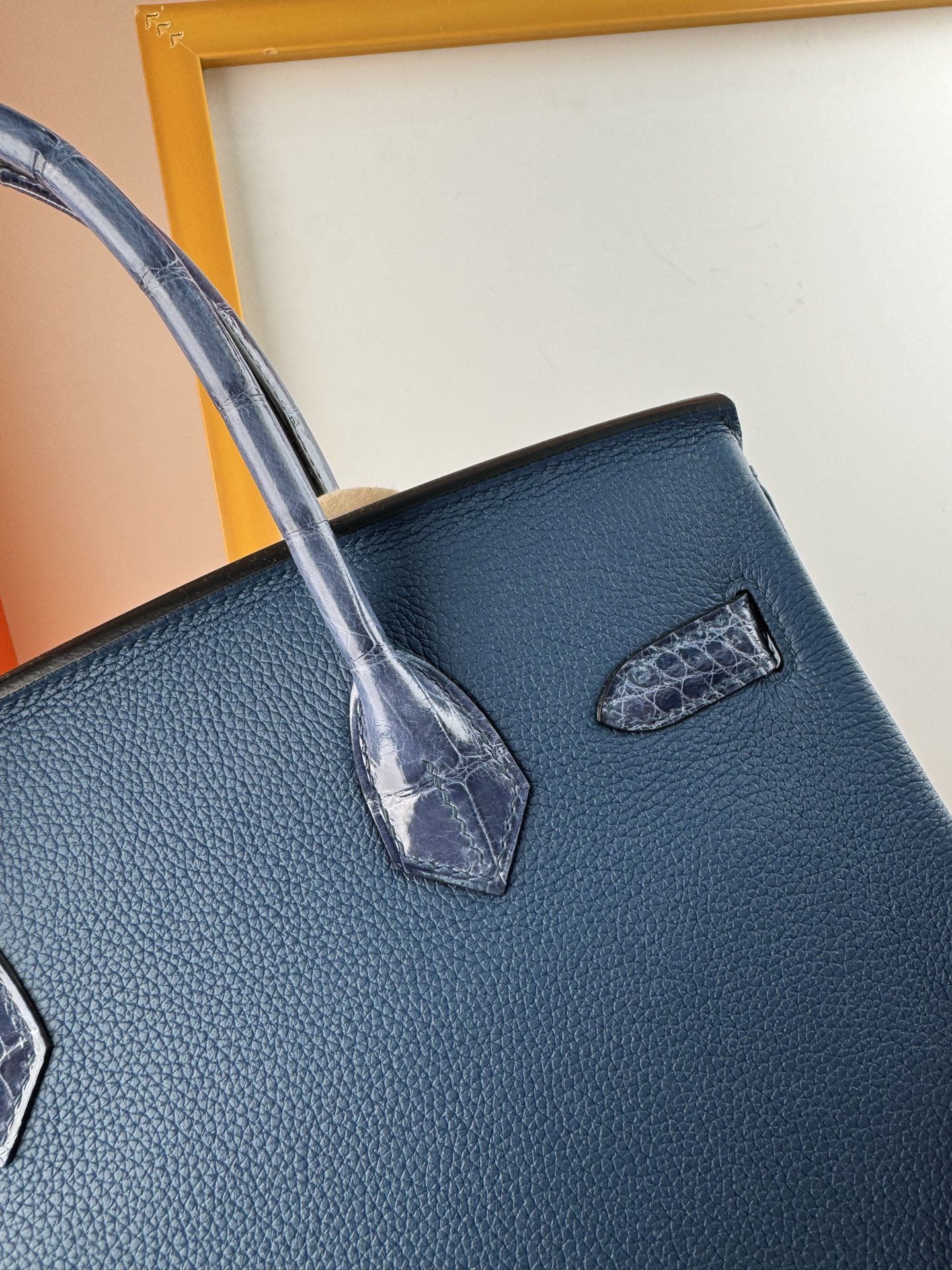 Luxury Birkin 30cm Touch Bag: Togo Leather & Crocodile, Sapphire Blue, Silver Hardware 11 i1747895633676 9293 0 9