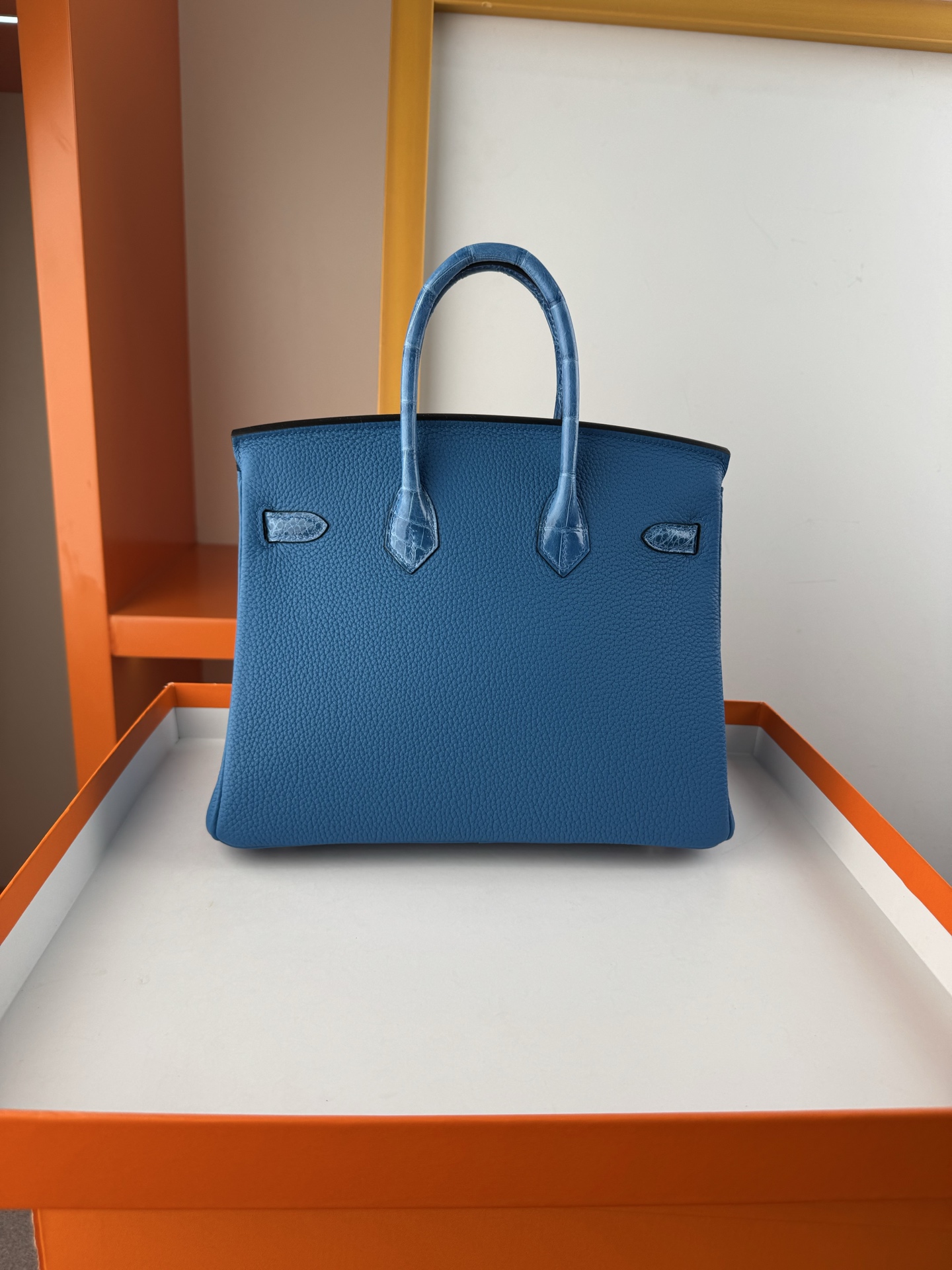 Hermès Birkin 25 Touch Paradise Blue Togo Leather & Alligator Handbag 2 i1748102698553 4701 0 1