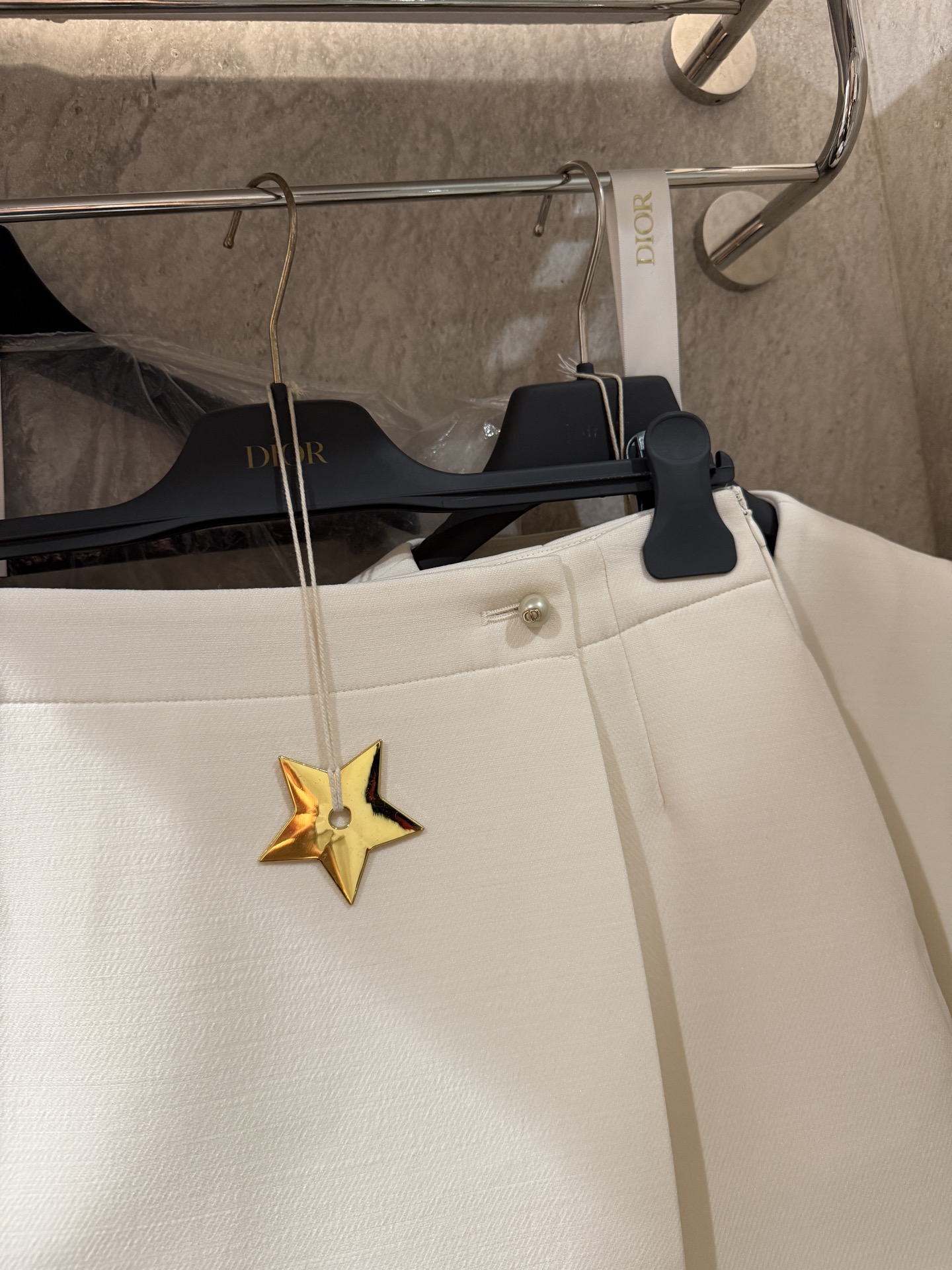 Elegant Silk Wool Skirt Pants with Pearl Buttons | Designer Inspired 4 i1748422166305 6486 0 2