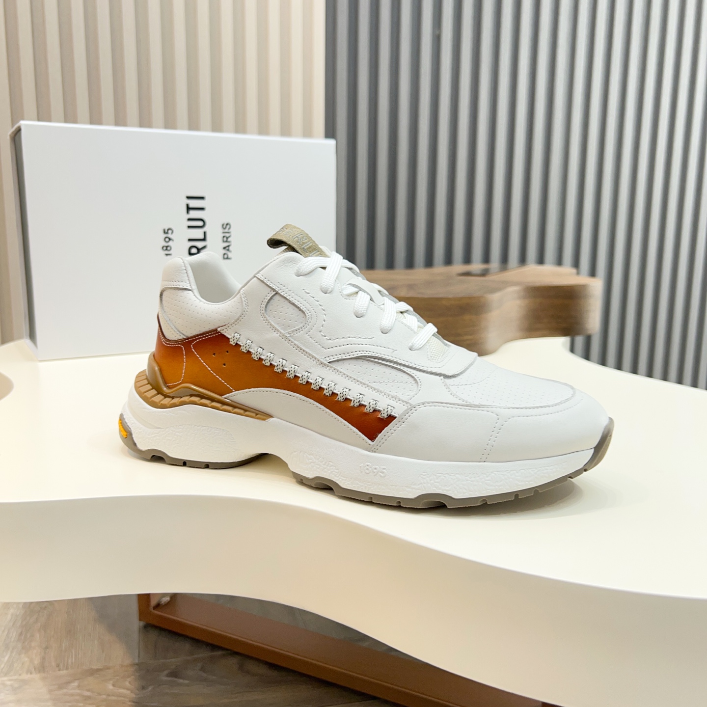 Berluti Men's White Leather Sneaker Italian Hand-Painted Shoe Size 39-44 3 i1742852194038 3308 0 5