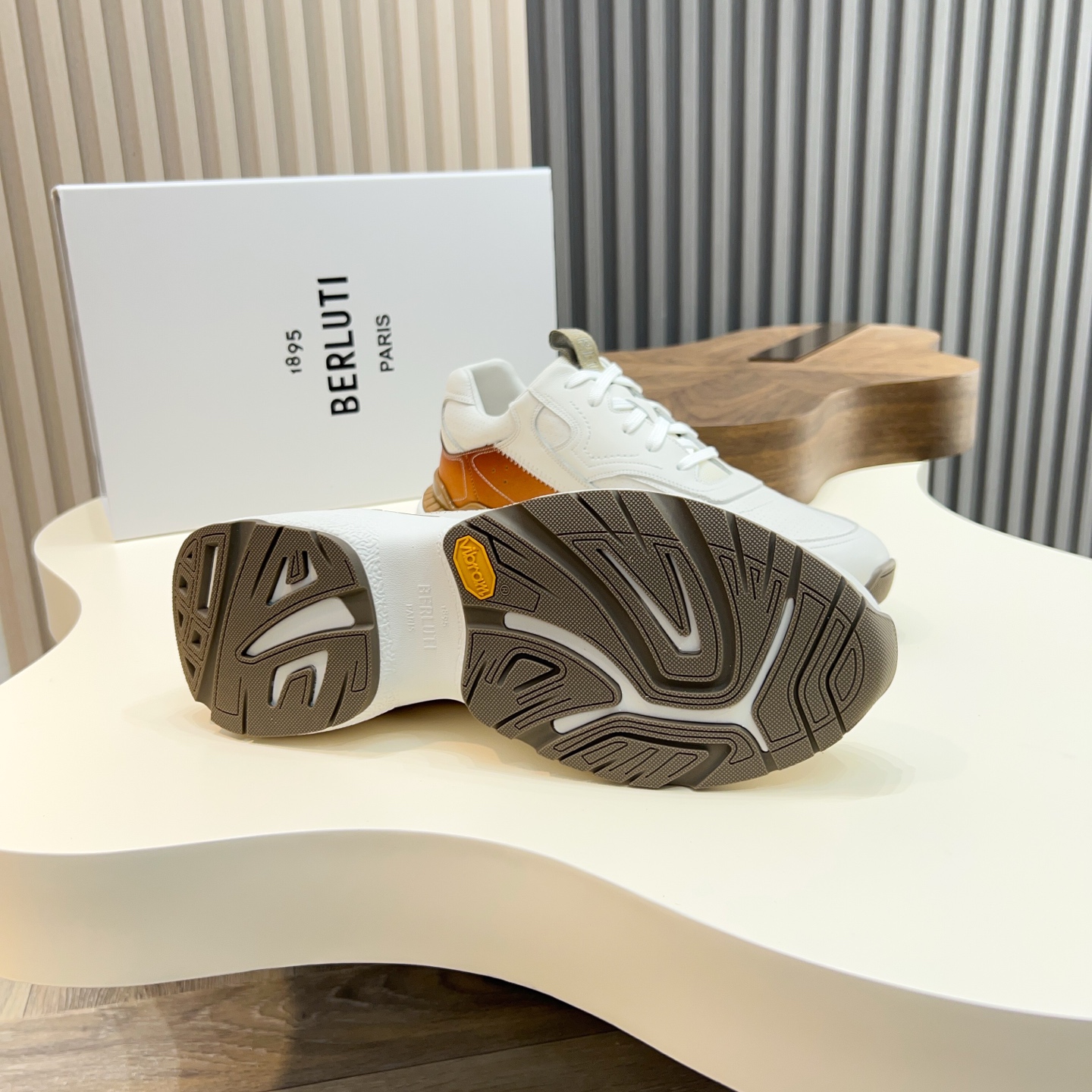 Berluti Men's White Leather Sneaker Italian Hand-Painted Shoe Size 39-44 7 i1742852195118 3083 0 4