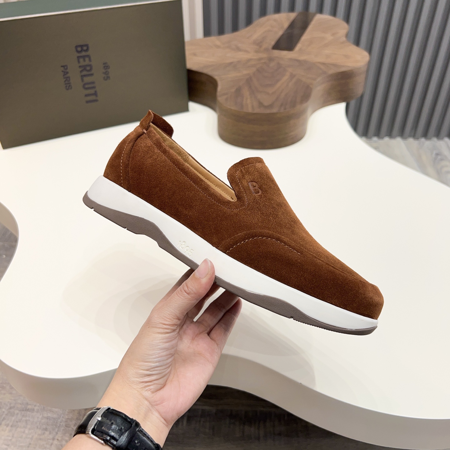 Berlut* Berlut* zapatos casuales de gama alta de un solo paso de los hombres, el último lanzamiento 