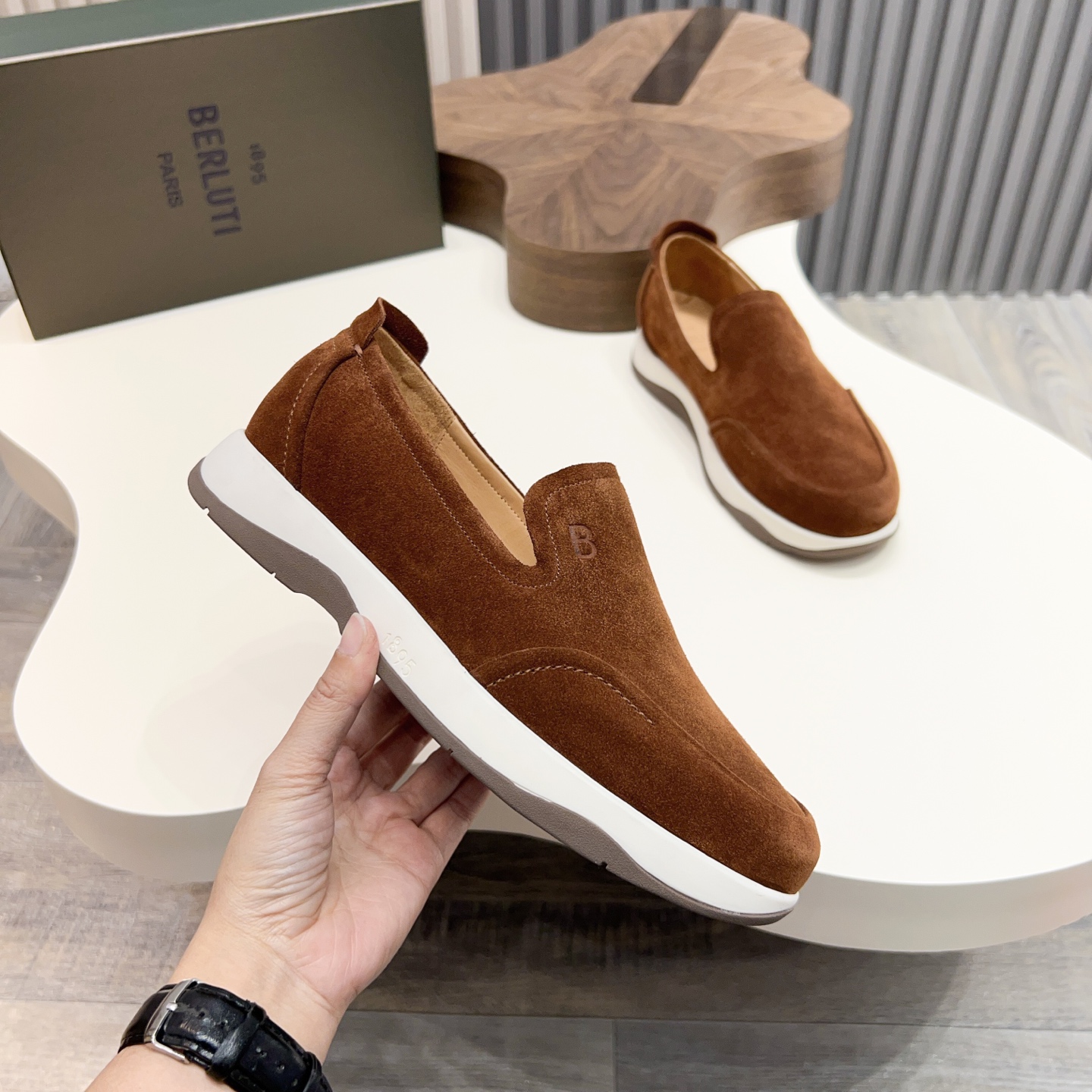 Berlut* Berlut* zapatos casuales de gama alta de un solo paso de los hombres, el último lanzamiento 