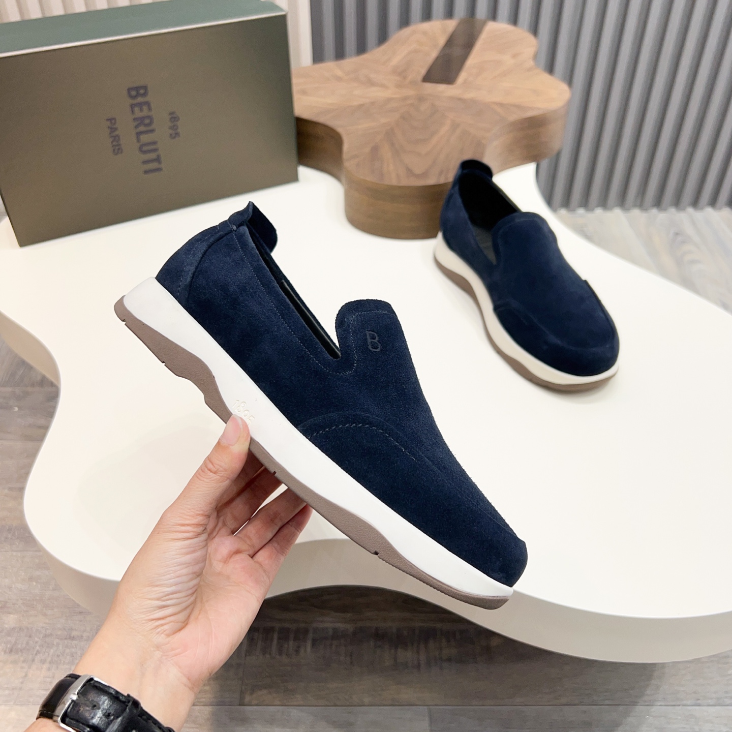 Berlut* Berlut* zapatos casuales de gama alta de un solo paso de los hombres, el último lanzamiento 