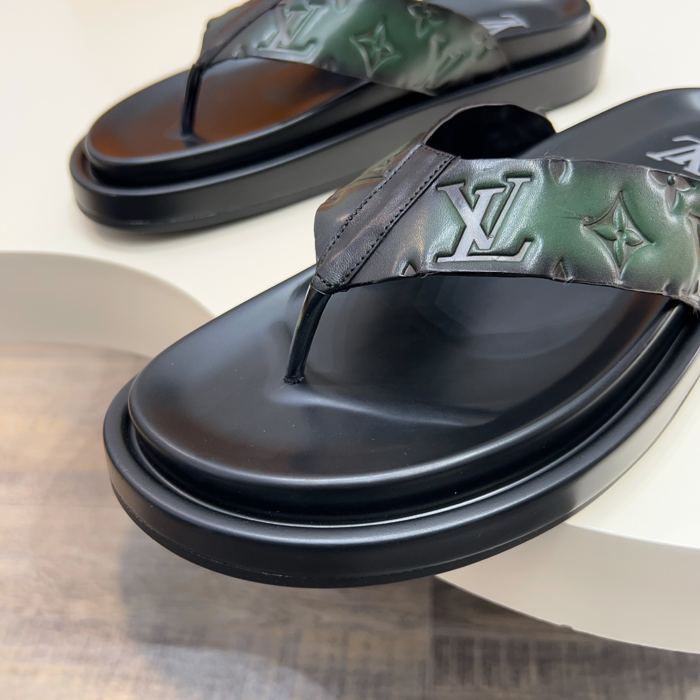 Louis Vuitton Men's Luxury Leather Thong Sandals - Stylish Summer Essential 6 i1746573496266 5216 0 4