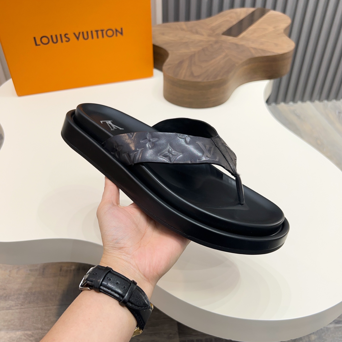 Louis Vuitton Men's Leather Thong Sandals, Summer Essential, Sizes 39-44 6 i1746573786244 3330 0 4